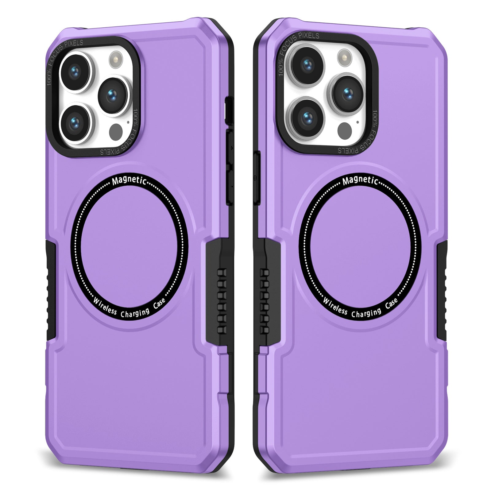 Magnetic Case for iPhone 15 Pro Compatible with Magsafe PC TPU Hybrid Phone Cover