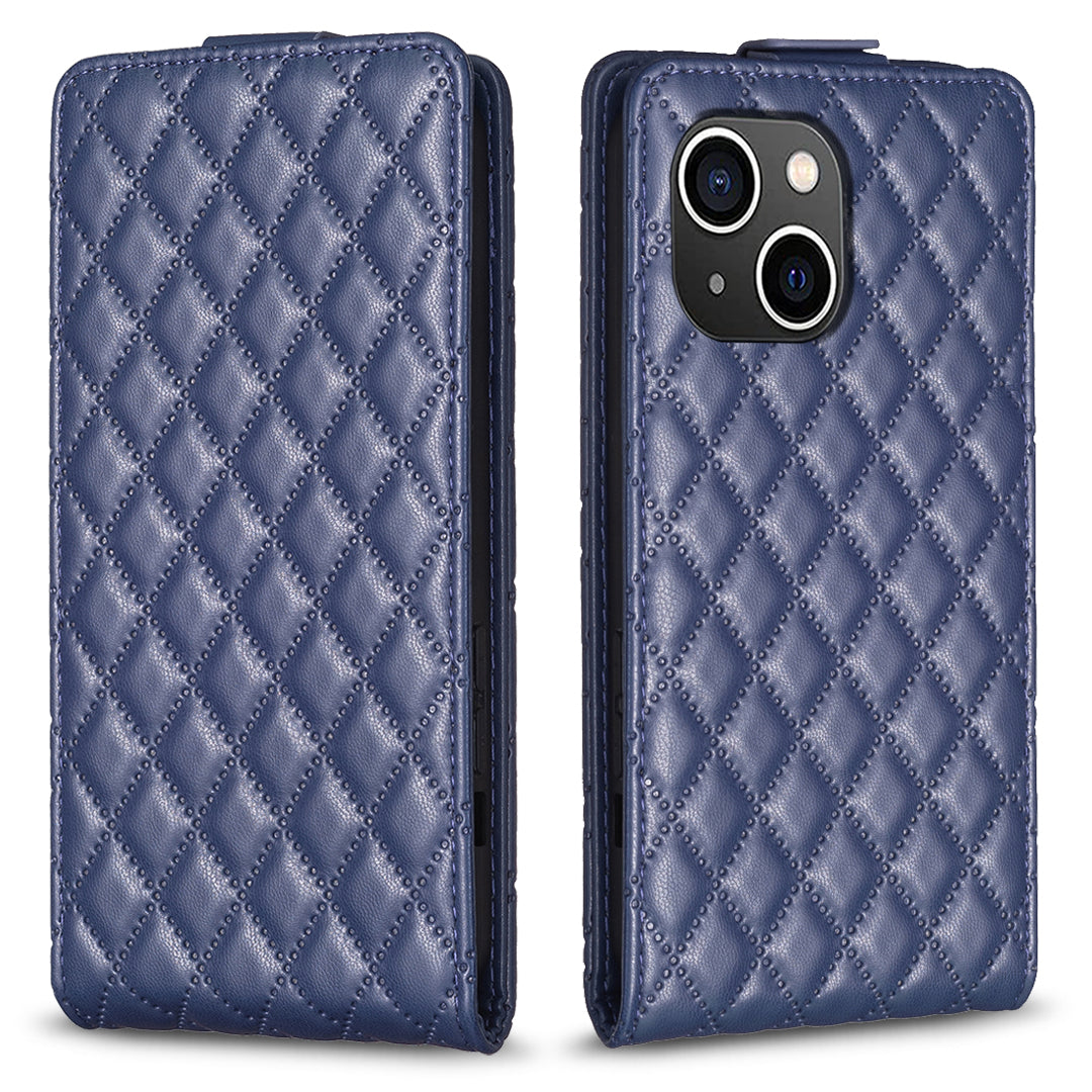 BF Style-30 Vertical Flip Shockproof Cover for iPhone 15 PU Leather Imprinted Phone Case