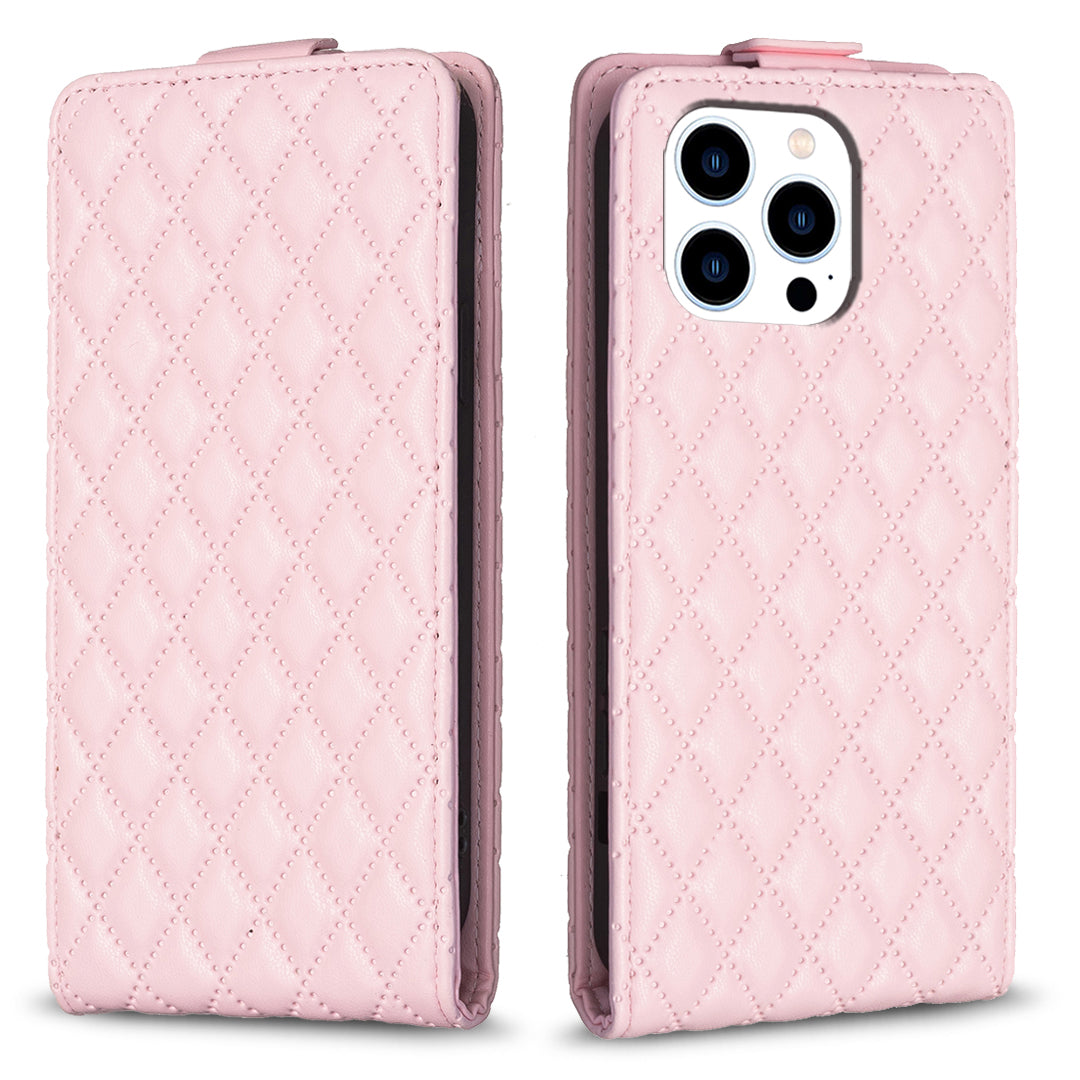 BF Style-30 stødsikkert etui til iPhone 15 Pro Max Lodret Flip-telefoncover PU-læder påtrykt telefonskal