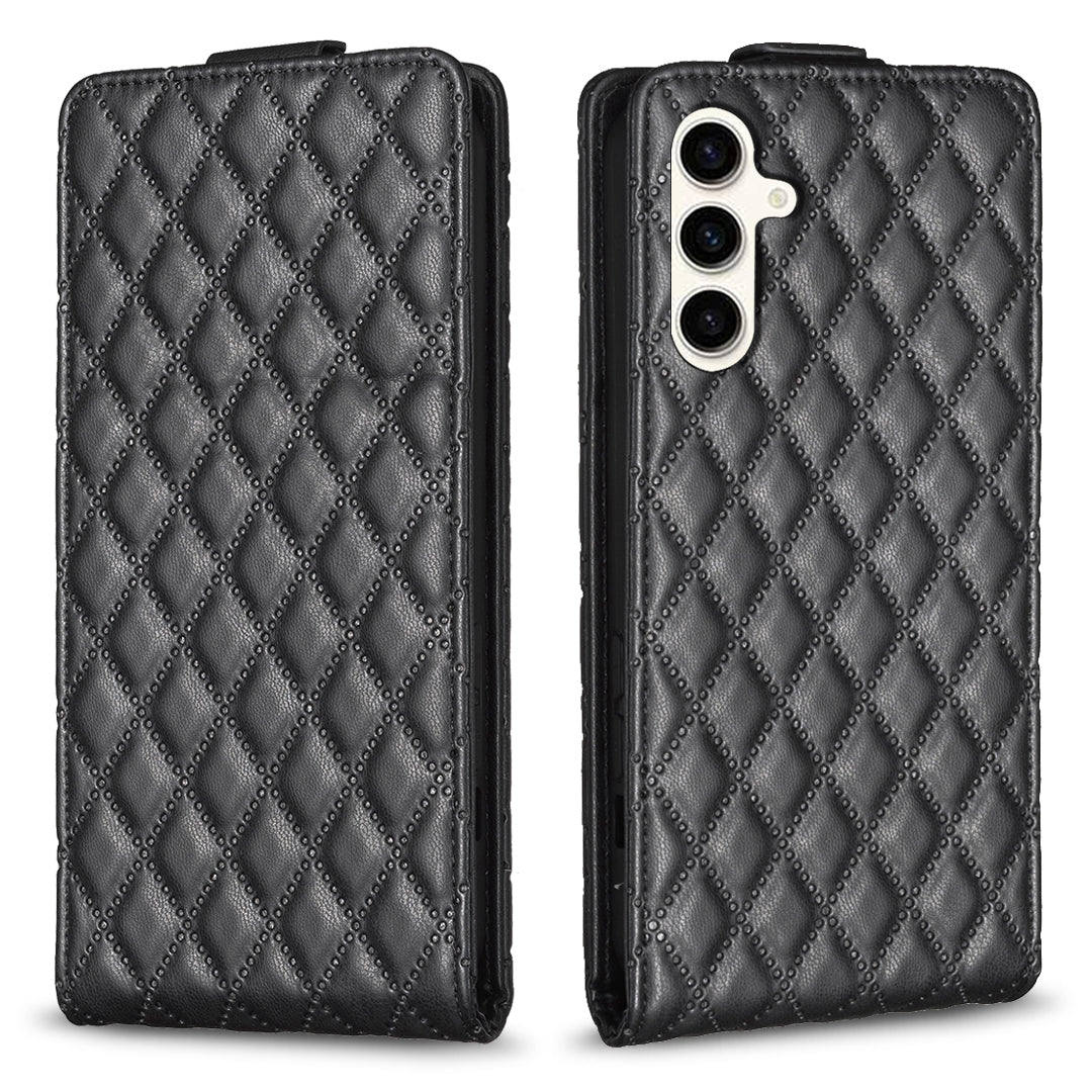 BF30 For Samsung Galaxy S23 FE Card Holder Vertical Flip Imprinted Stand Case Anti-scratch Leather Phone Cover