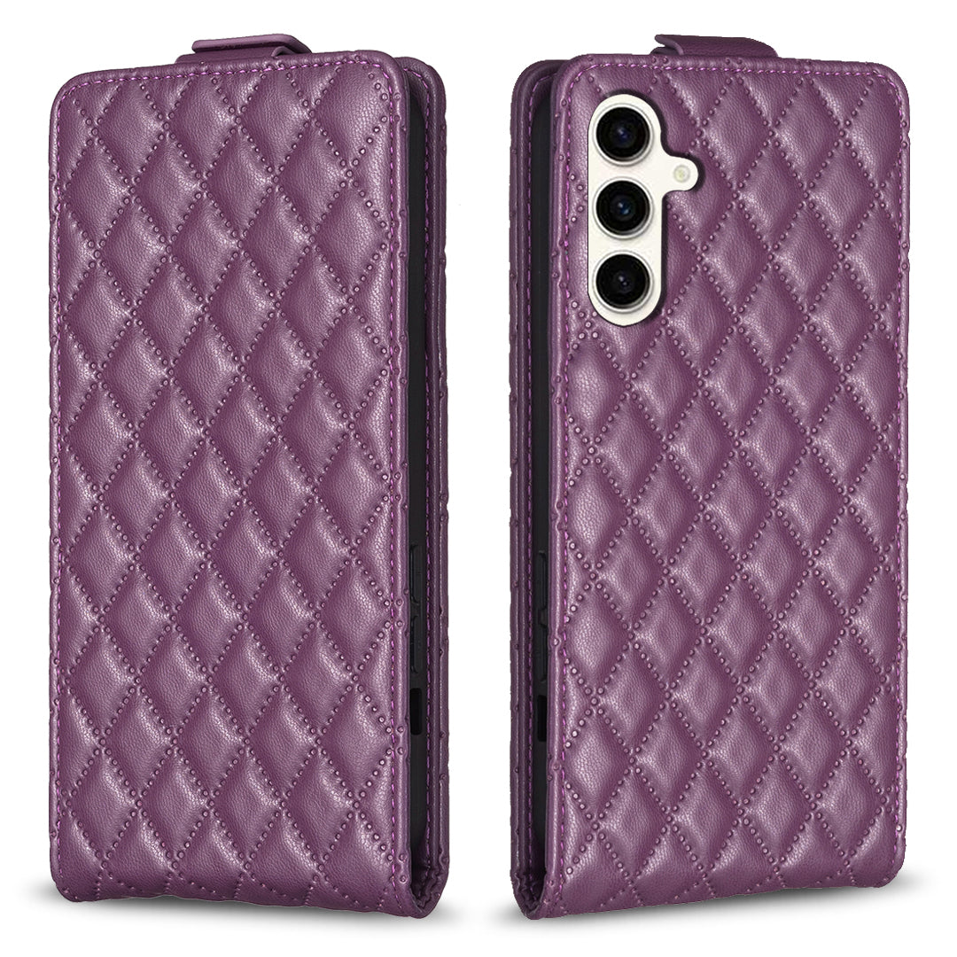 BF30 For Samsung Galaxy S23 FE Card Holder Vertical Flip Imprinted Stand Case Anti-scratch Leather Phone Cover