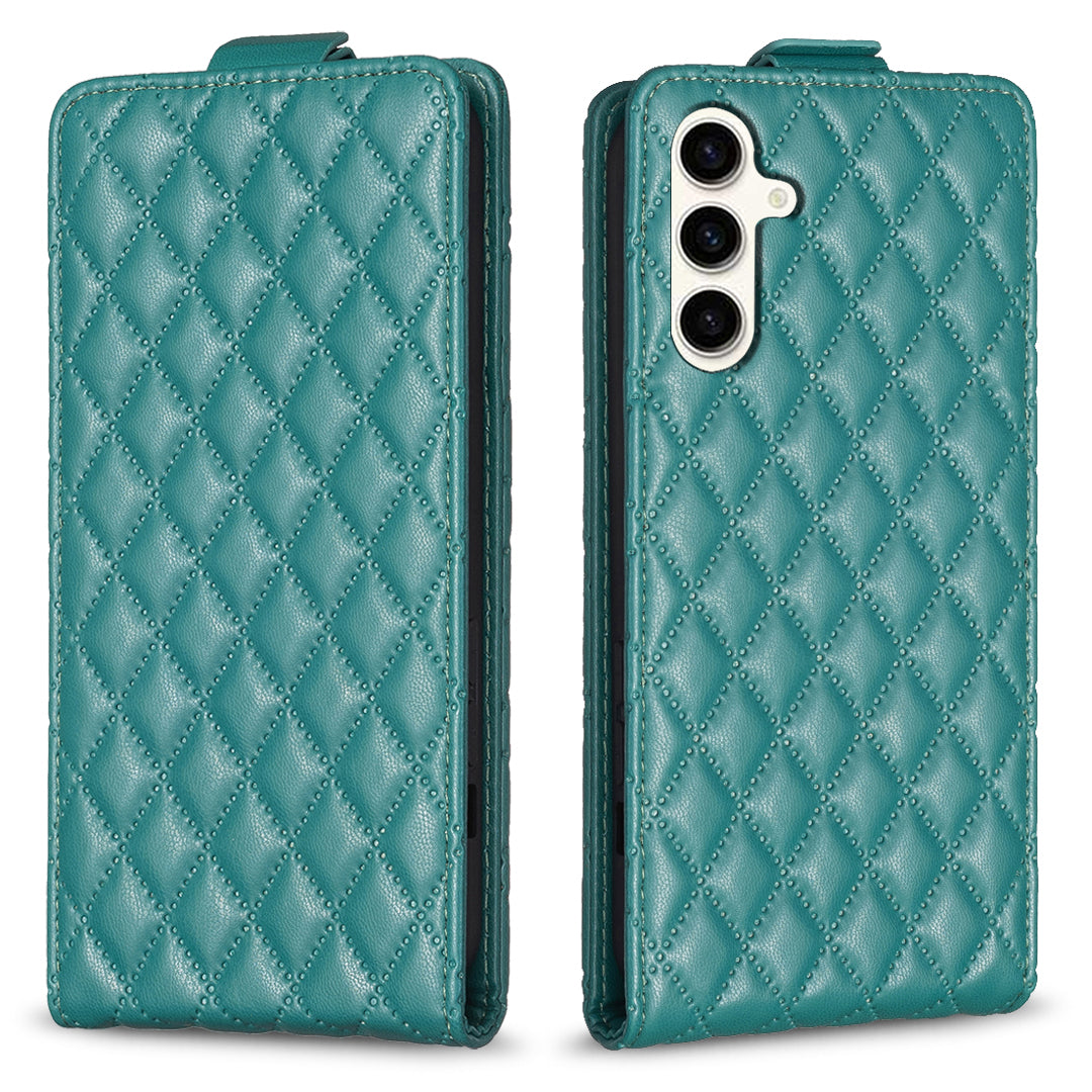 BF30 For Samsung Galaxy S23 FE Card Holder Vertical Flip Imprinted Stand Case Anti-scratch Leather Phone Cover