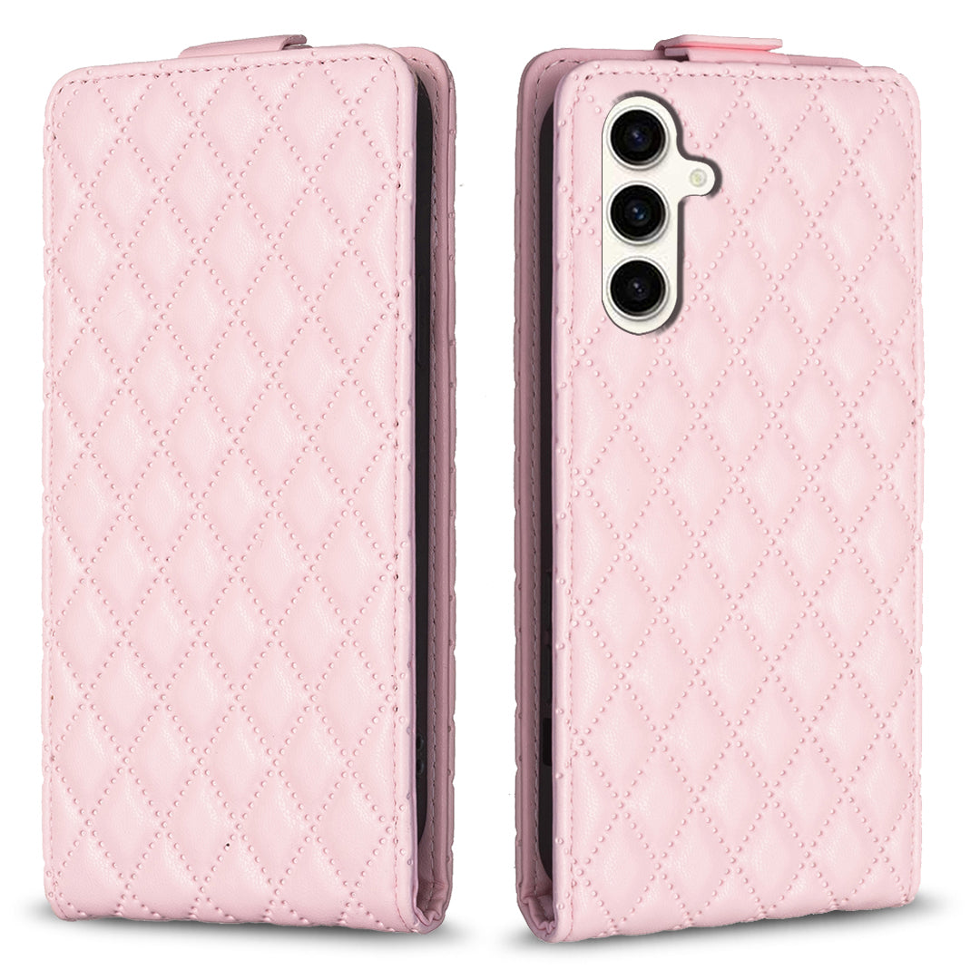 BF30 For Samsung Galaxy S23 FE Card Holder Vertical Flip Imprinted Stand Case Anti-scratch Leather Phone Cover