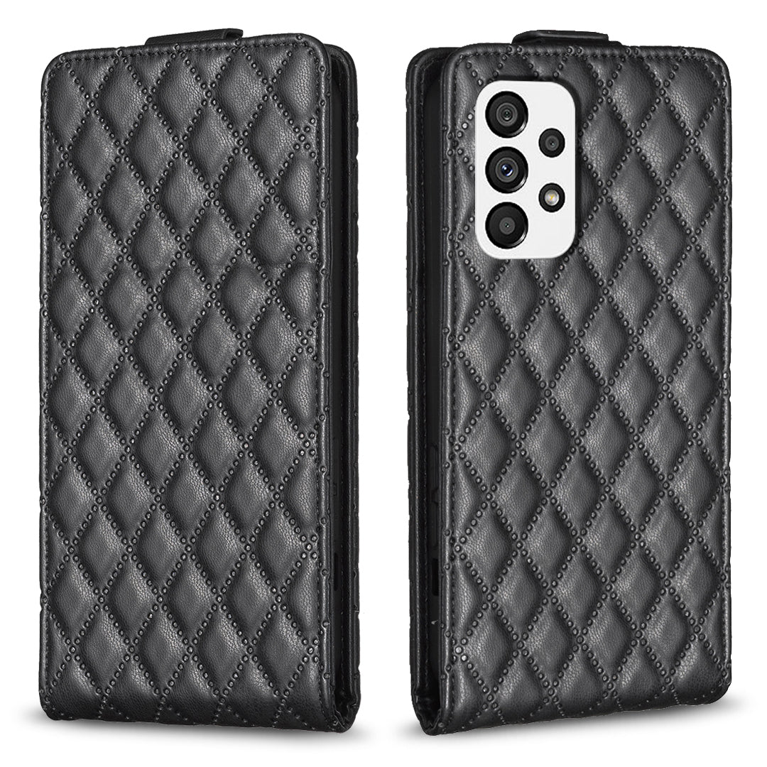 BF30 Leather Cover for Samsung Galaxy A52 4G A52 5G A52s 5G Card Holder Imprinted Phone Case Vertical Flip Stand Shell