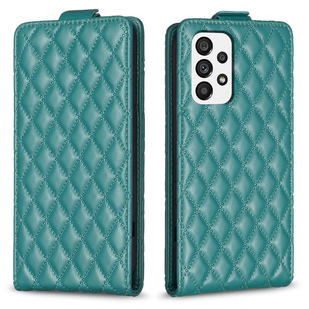 BF30 Leather Cover for Samsung Galaxy A52 4G A52 5G A52s 5G Card Holder Imprinted Phone Case Vertical Flip Stand Shell