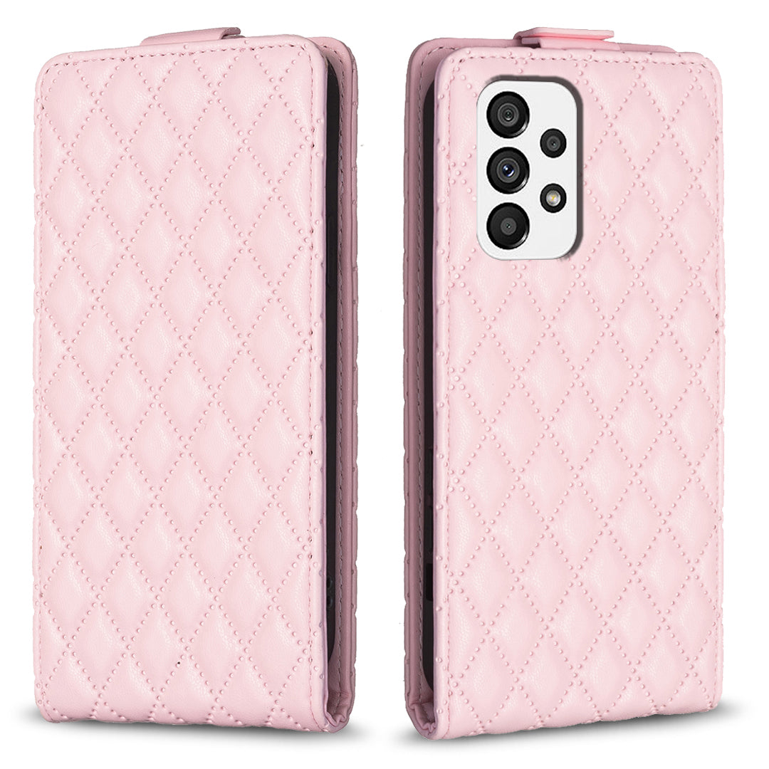 BF30 Leather Cover for Samsung Galaxy A52 4G A52 5G A52s 5G Card Holder Imprinted Phone Case Vertical Flip Stand Shell
