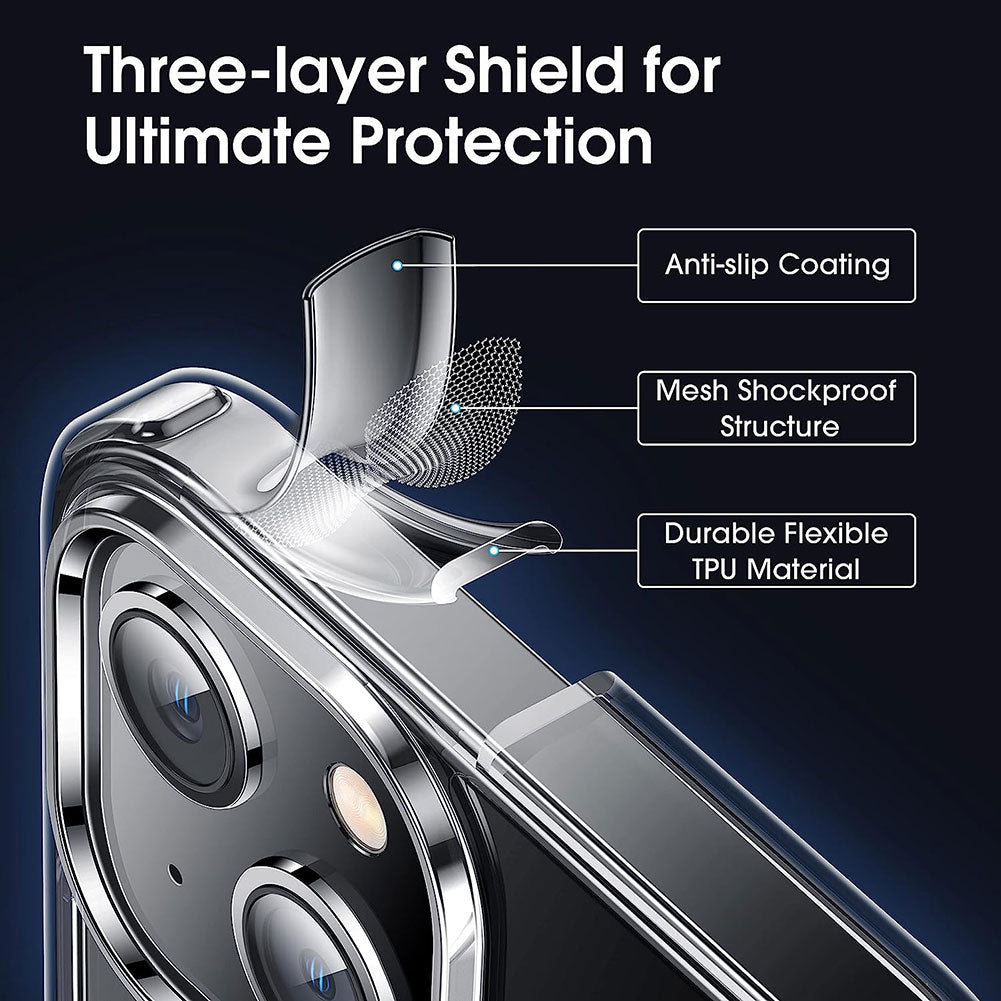 Clear Phone Case for iPhone 15 Plus TPU PC Magnetic Cover Compatible with MagSafe