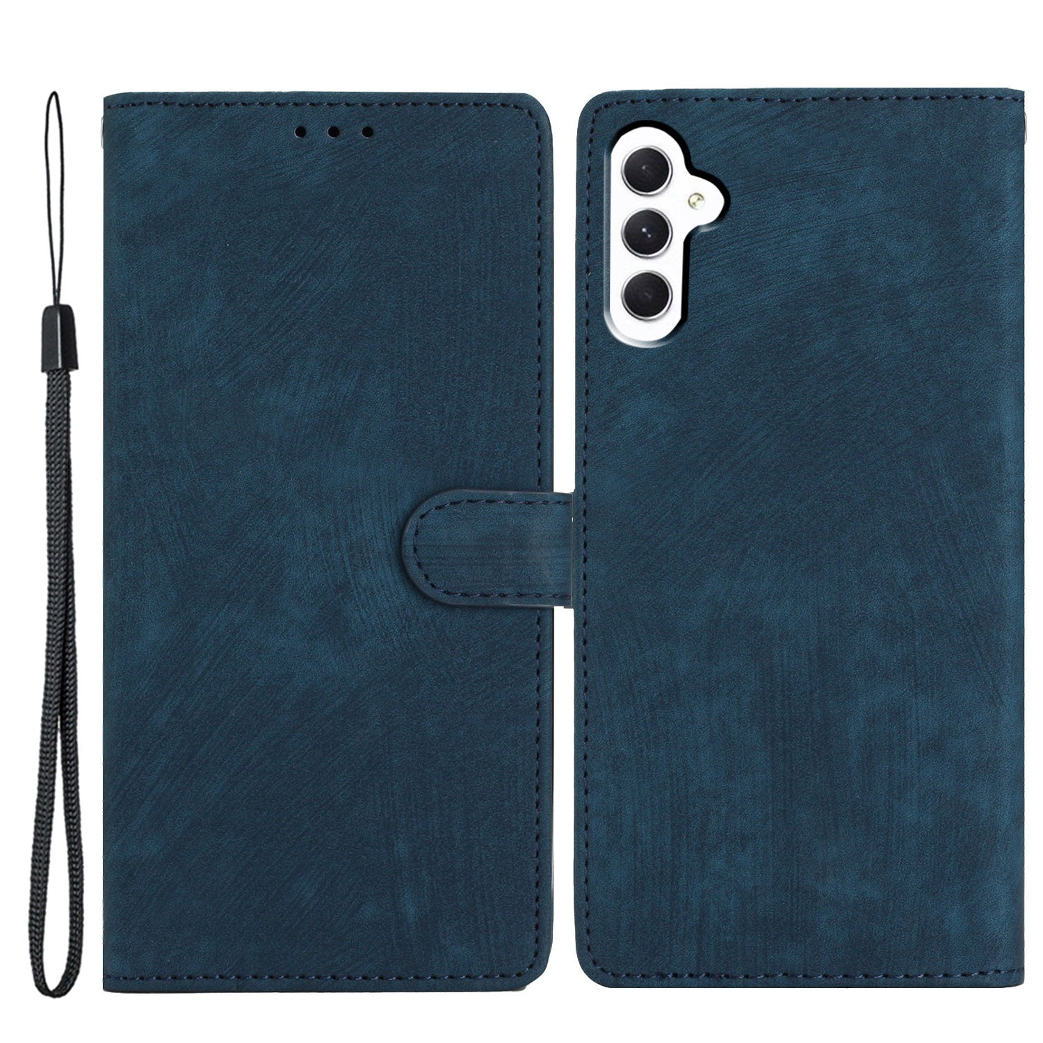 For Samsung Galaxy S23 FE Anti-Scratch Phone Shell PU Leather Wallet Case Stand Skin-touch Phone Cover
