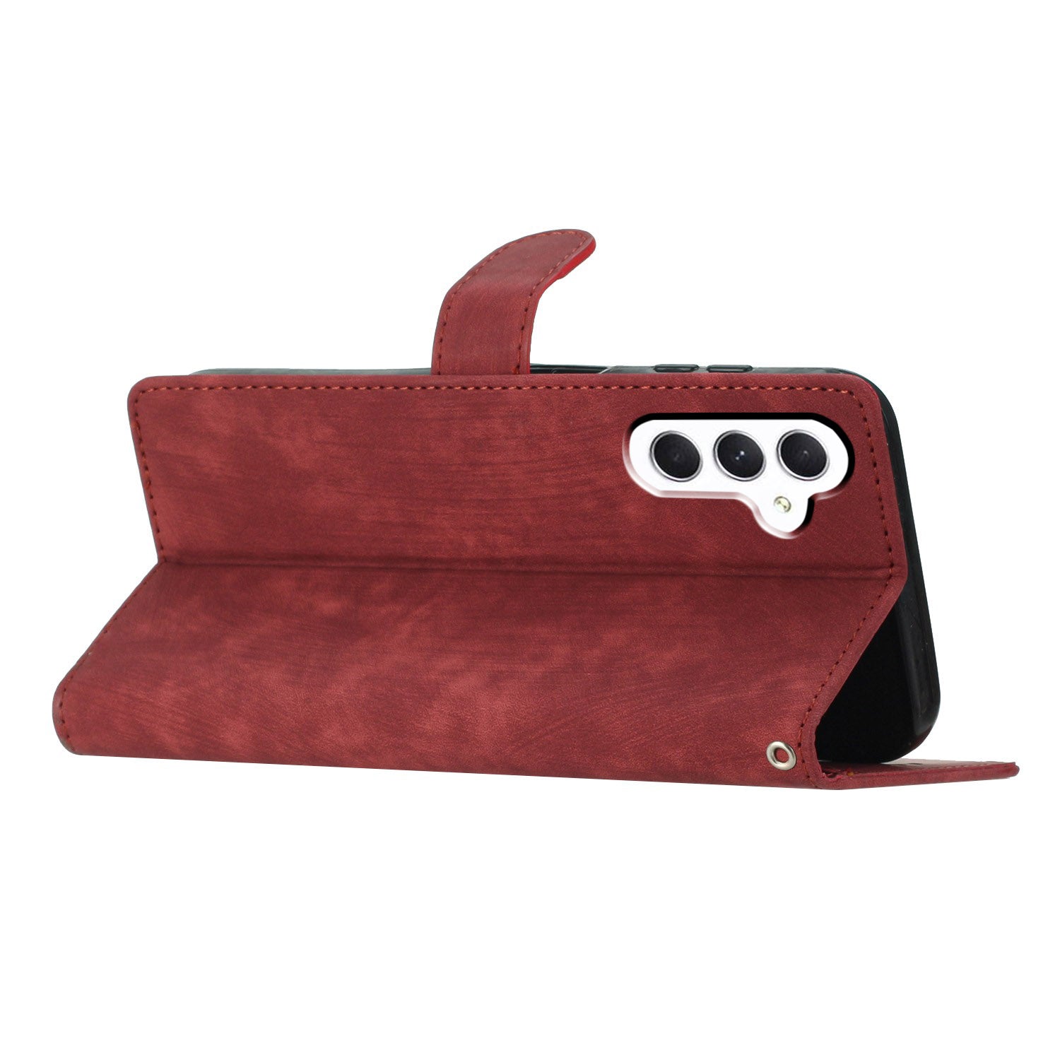 For Samsung Galaxy S23 FE Anti-Scratch Phone Shell PU Leather Wallet Case Stand Skin-touch Phone Cover