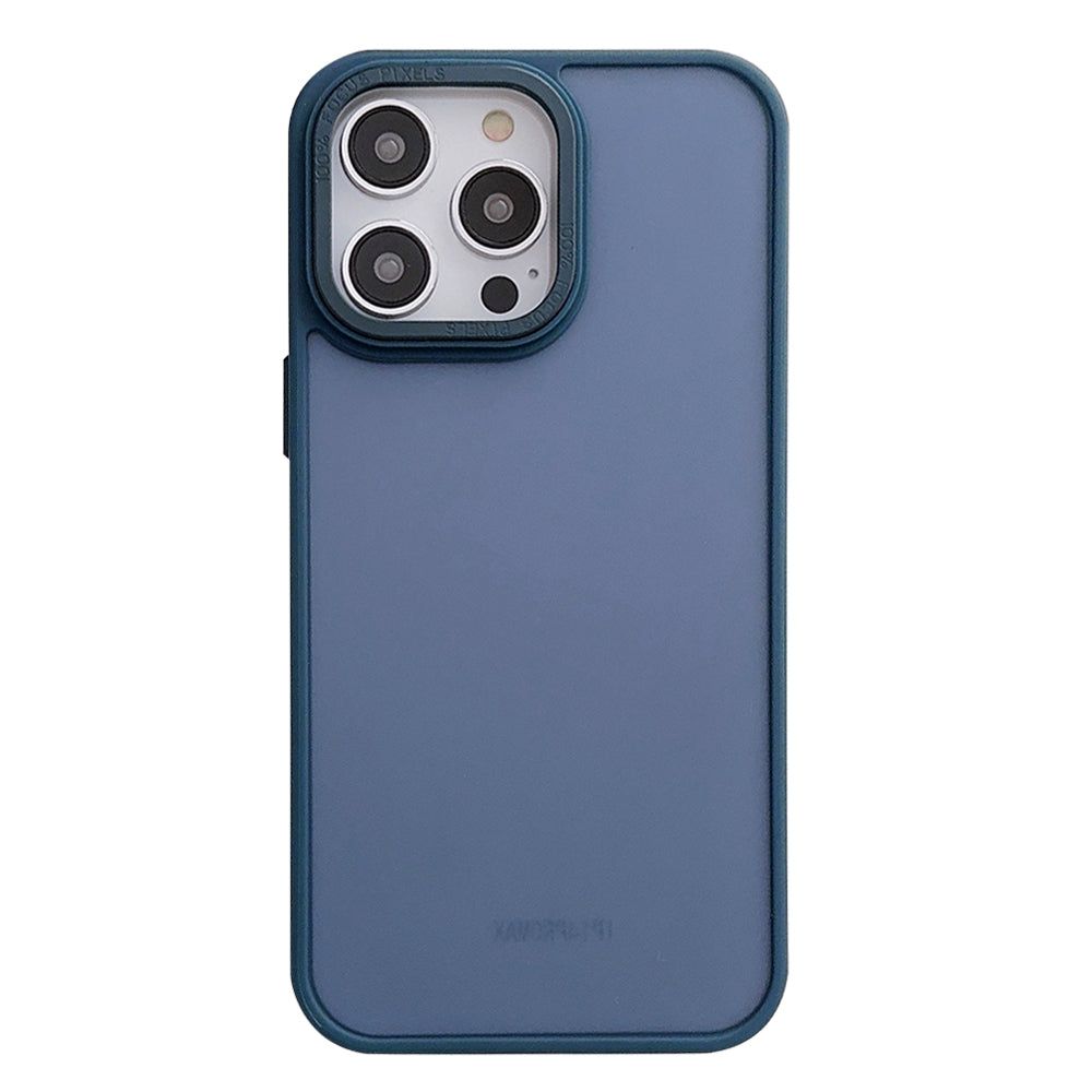 For iPhone 14 Pro Max Skin-touch Anti-scratch Phone Case PC TPU Phone Back Cover- Dark Purple