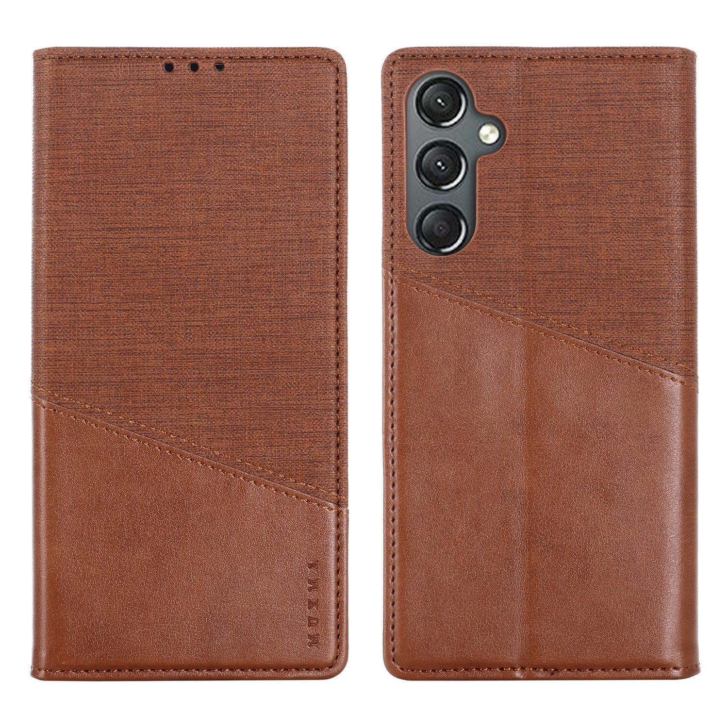 MUXMA MX109 For Samsung Galaxy A24 4G Wallet Phone Case Anti-Scratch RFID Blocking PU Phone Cover