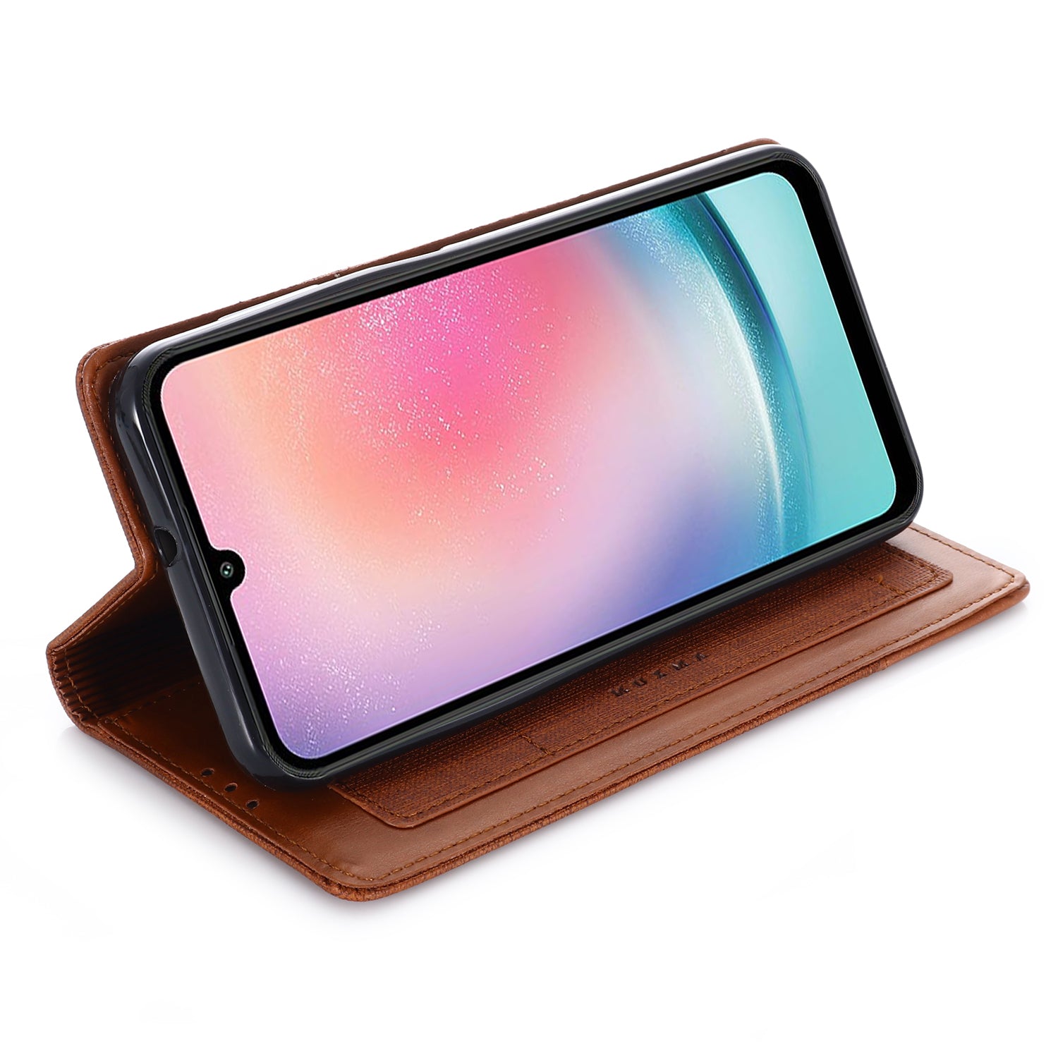 MUXMA MX109 For Samsung Galaxy A24 4G Wallet Phone Case Anti-Scratch RFID Blocking PU Phone Cover