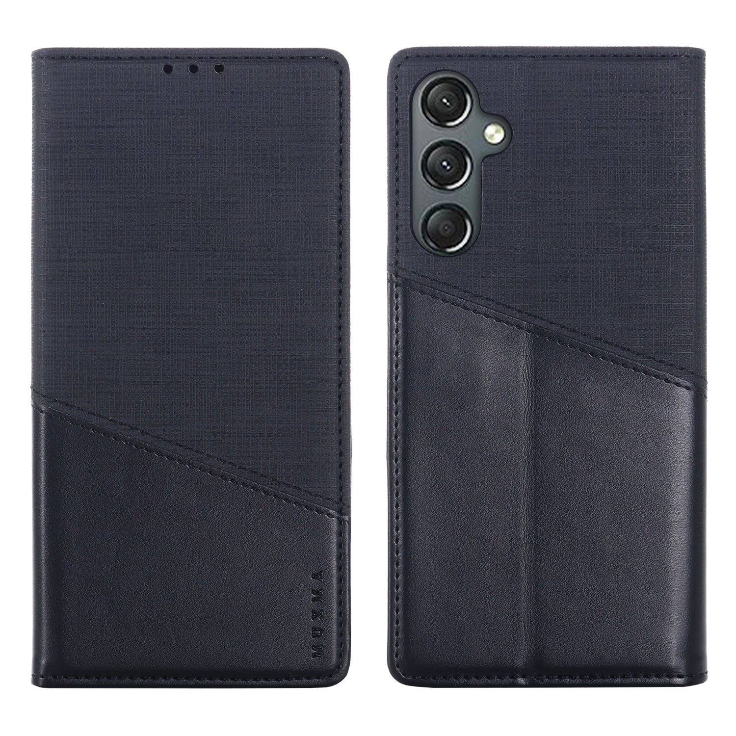 MUXMA MX109 For Samsung Galaxy A24 4G Wallet Phone Case Anti-Scratch RFID Blocking PU Phone Cover