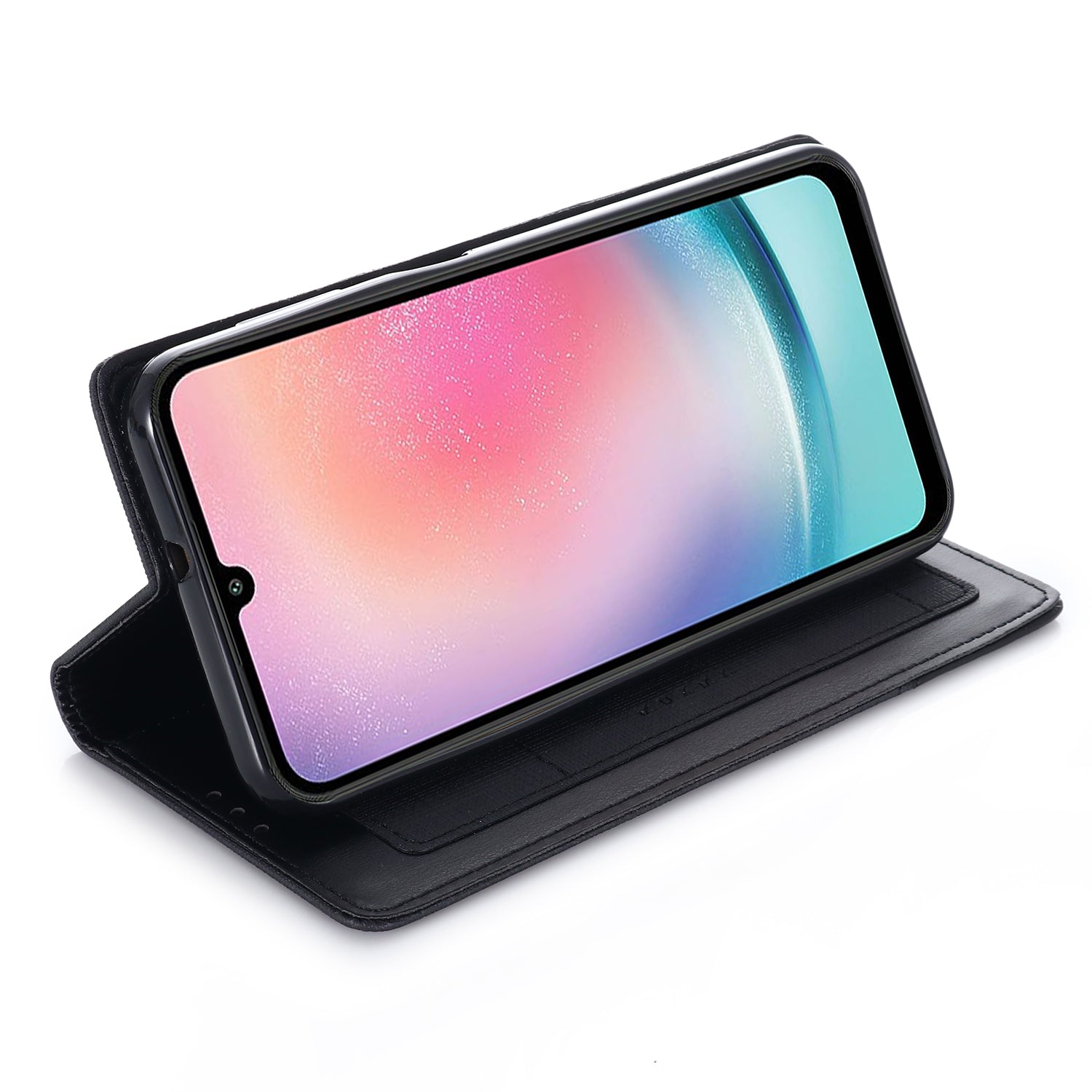 MUXMA MX109 For Samsung Galaxy A24 4G Wallet Phone Case Anti-Scratch RFID Blocking PU Phone Cover