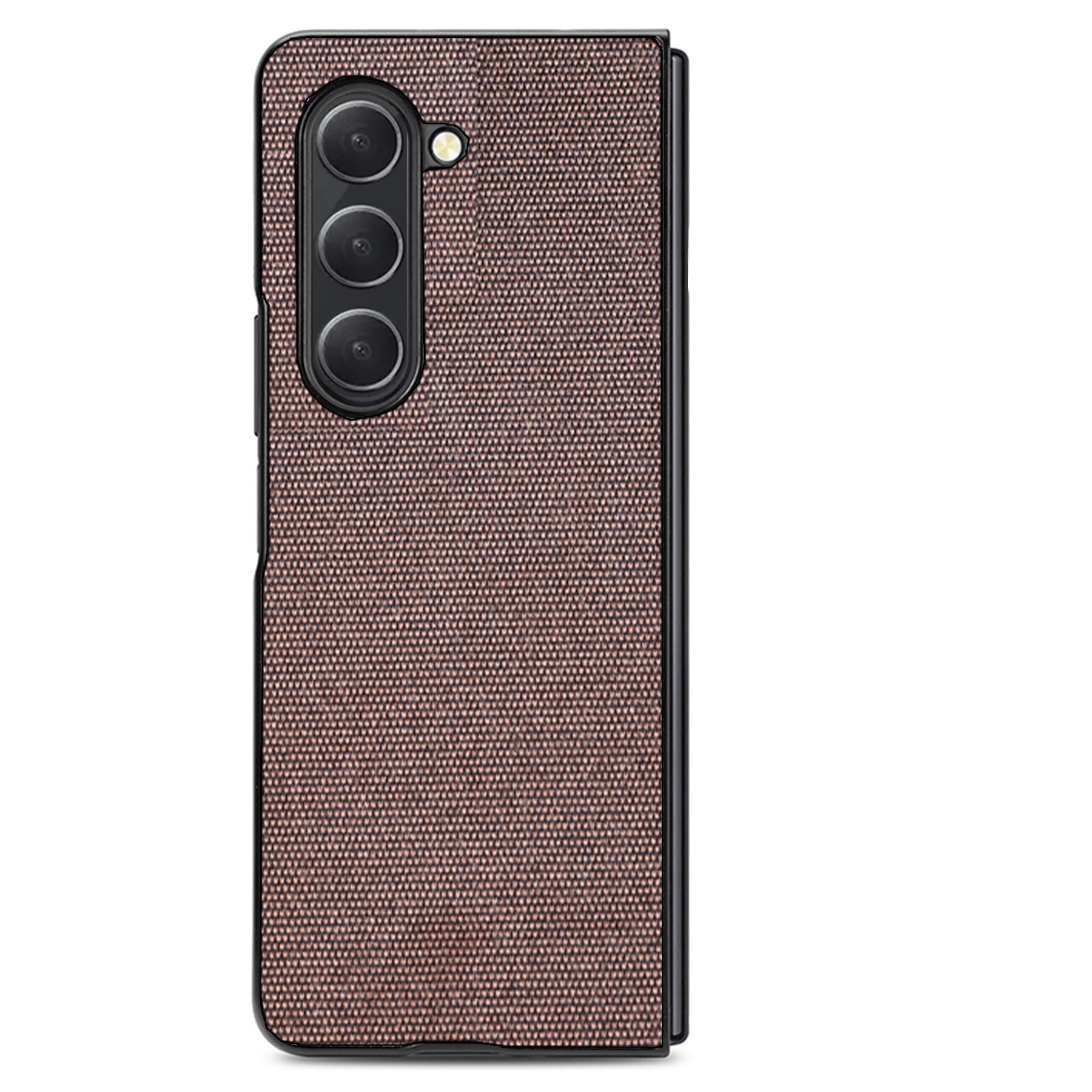 Sea Sand Textured Phone Case for Samsung Galaxy Z Fold5 5G PU Leather Coated PC Shock Absorb Cover