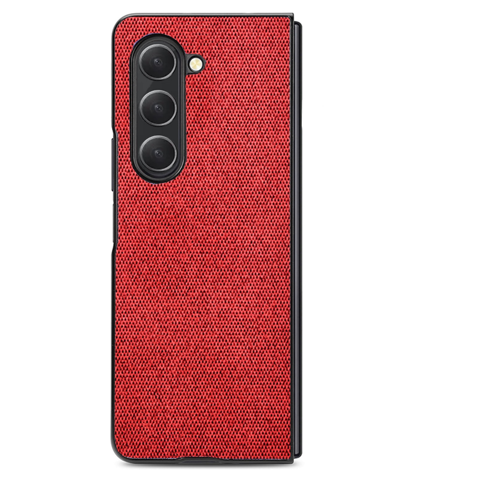 Sea Sand Textured Phone Case for Samsung Galaxy Z Fold5 5G PU Leather Coated PC Shock Absorb Cover