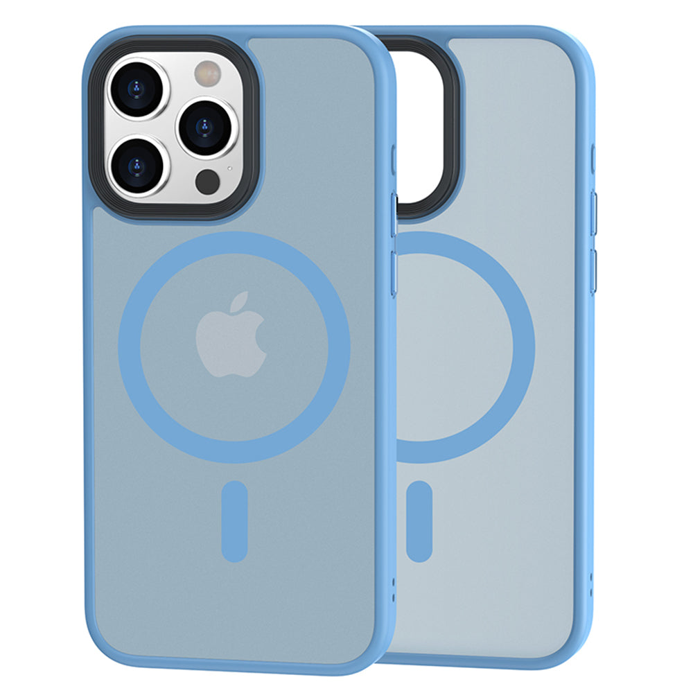 Magnetisk etui til iPhone 15 Pro Max PC TPU etui kompatibelt med MagSafe Skin-touch mat telefoncover
