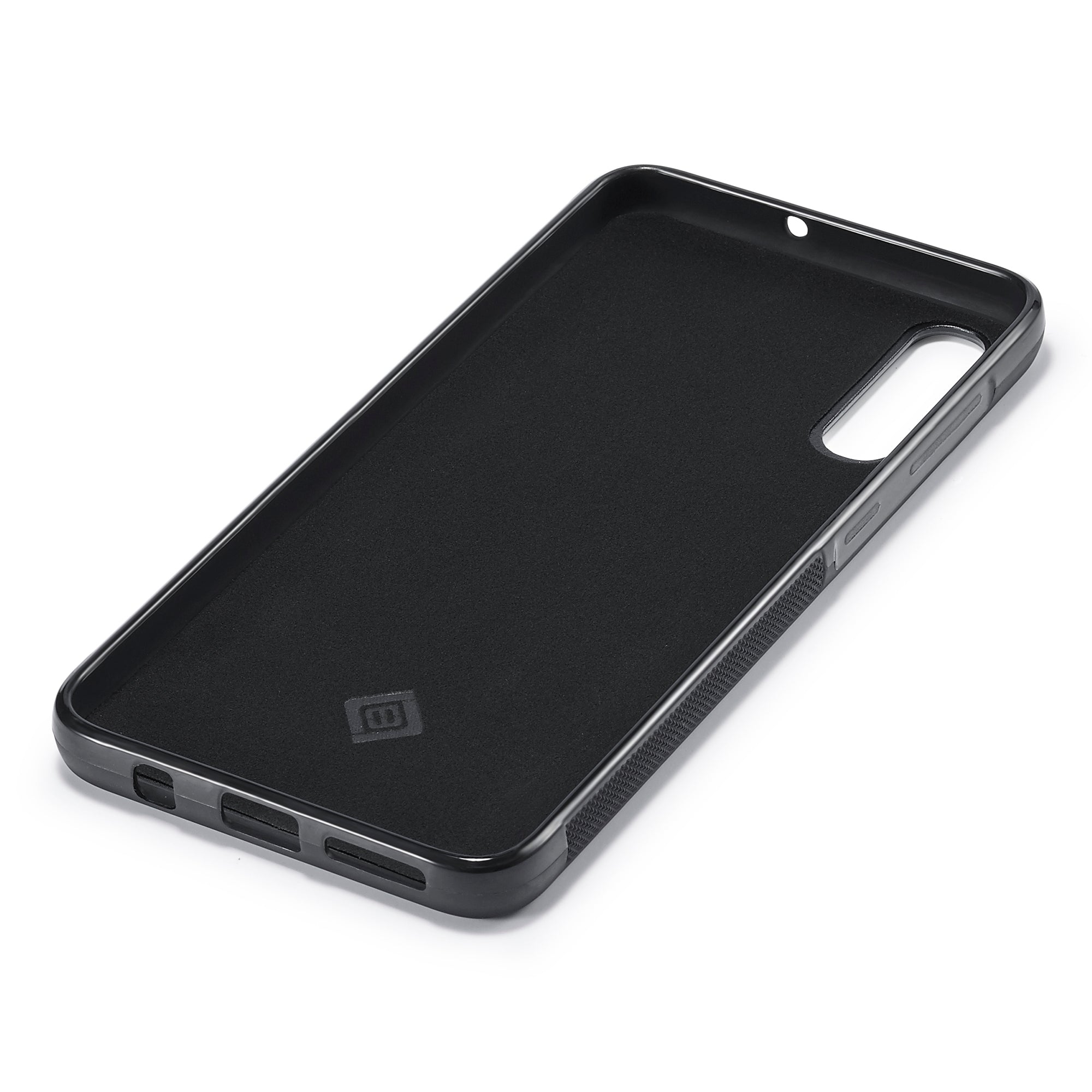 Kožené pouzdro LC.IMEEKE potažené TPU + EVA pro Samsung Galaxy A70 , kryt na telefon z uhlíkových vláken