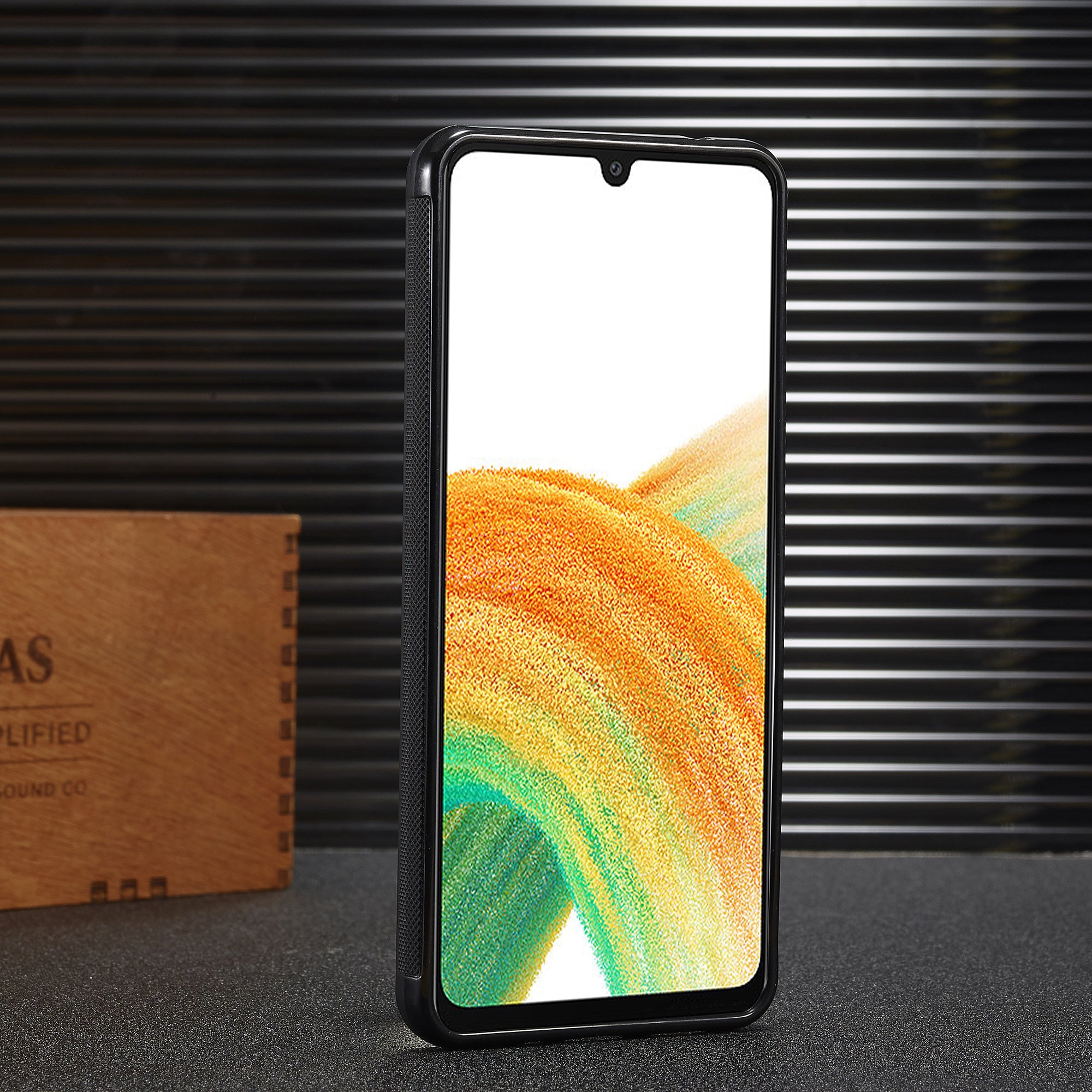 LC.IMEEKE Phone Case for Samsung Galaxy A53 5G , Carbon Fiber Splicing Leather Coated TPU + EVA Cover