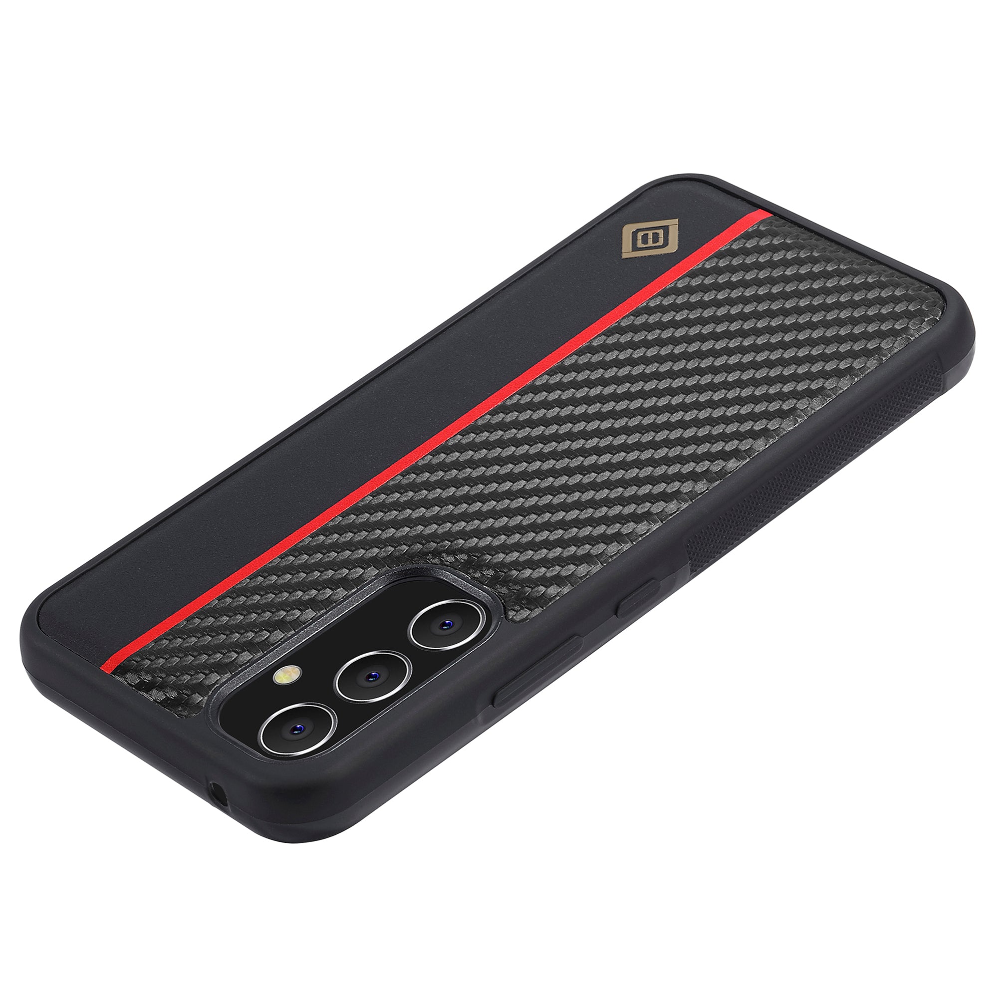 LC.IMEEKE Til Samsung Galaxy A34 5G telefontaske Carbon Fiber Splejsning Lædercoated TPU + EVA Cover