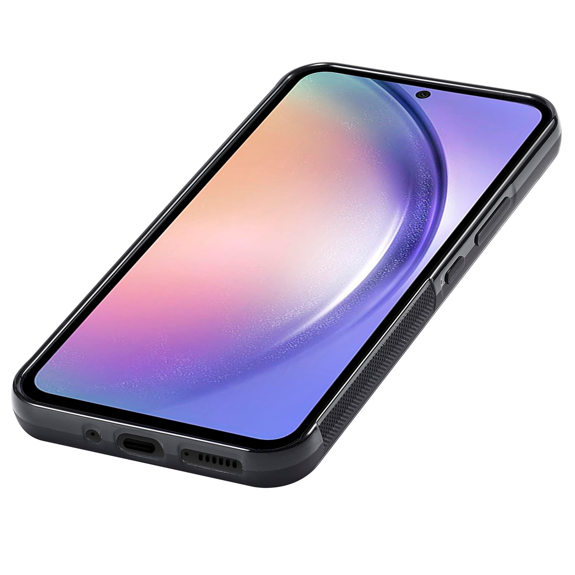 Kožené pouzdro LC.IMEEKE potažené TPU+EVA pro Samsung Galaxy A24 4G, kryt na telefon z uhlíkových vláken