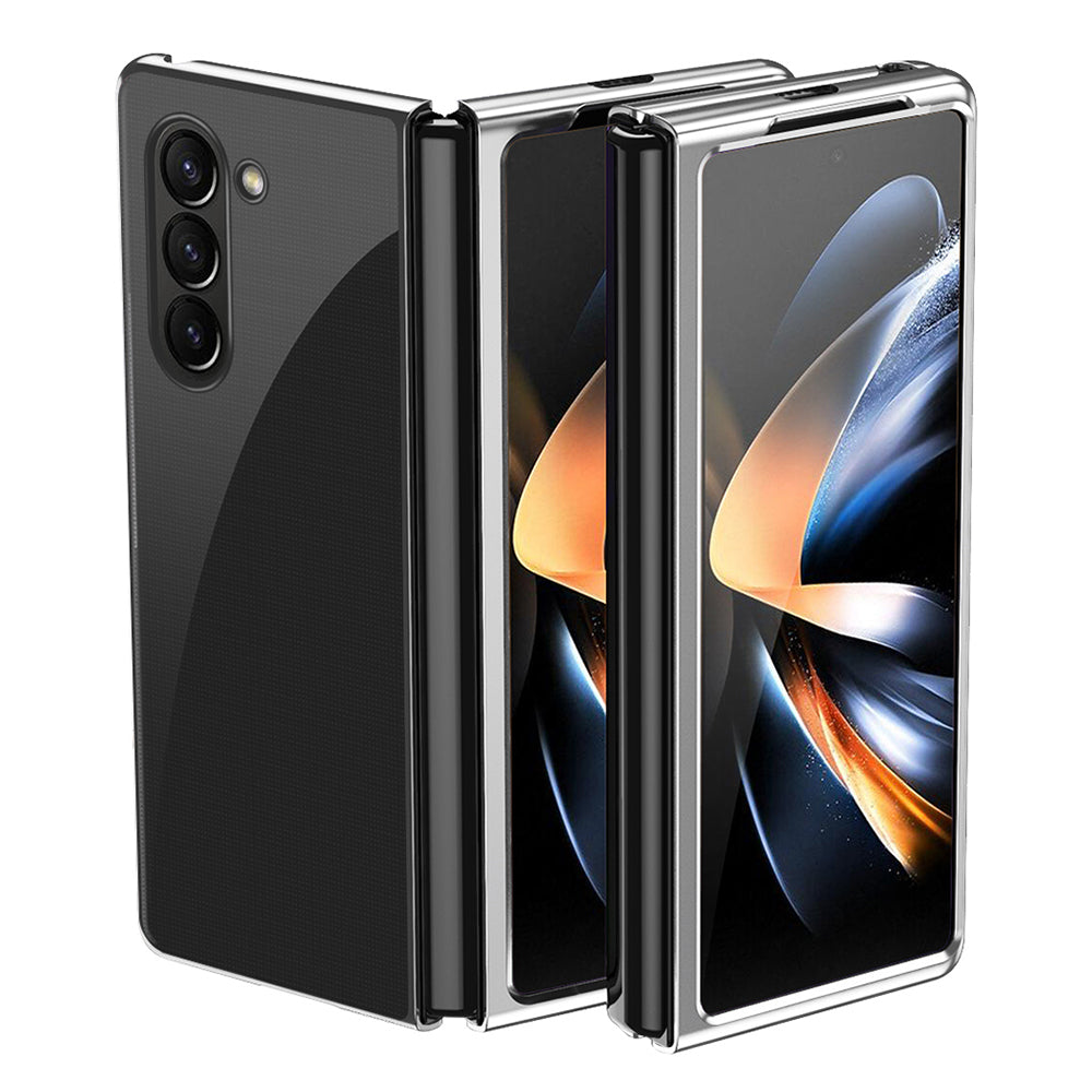 For Samsung Galaxy Z Fold5 5G Hard PC Phone Case Electroplating Transparent Clear Cover