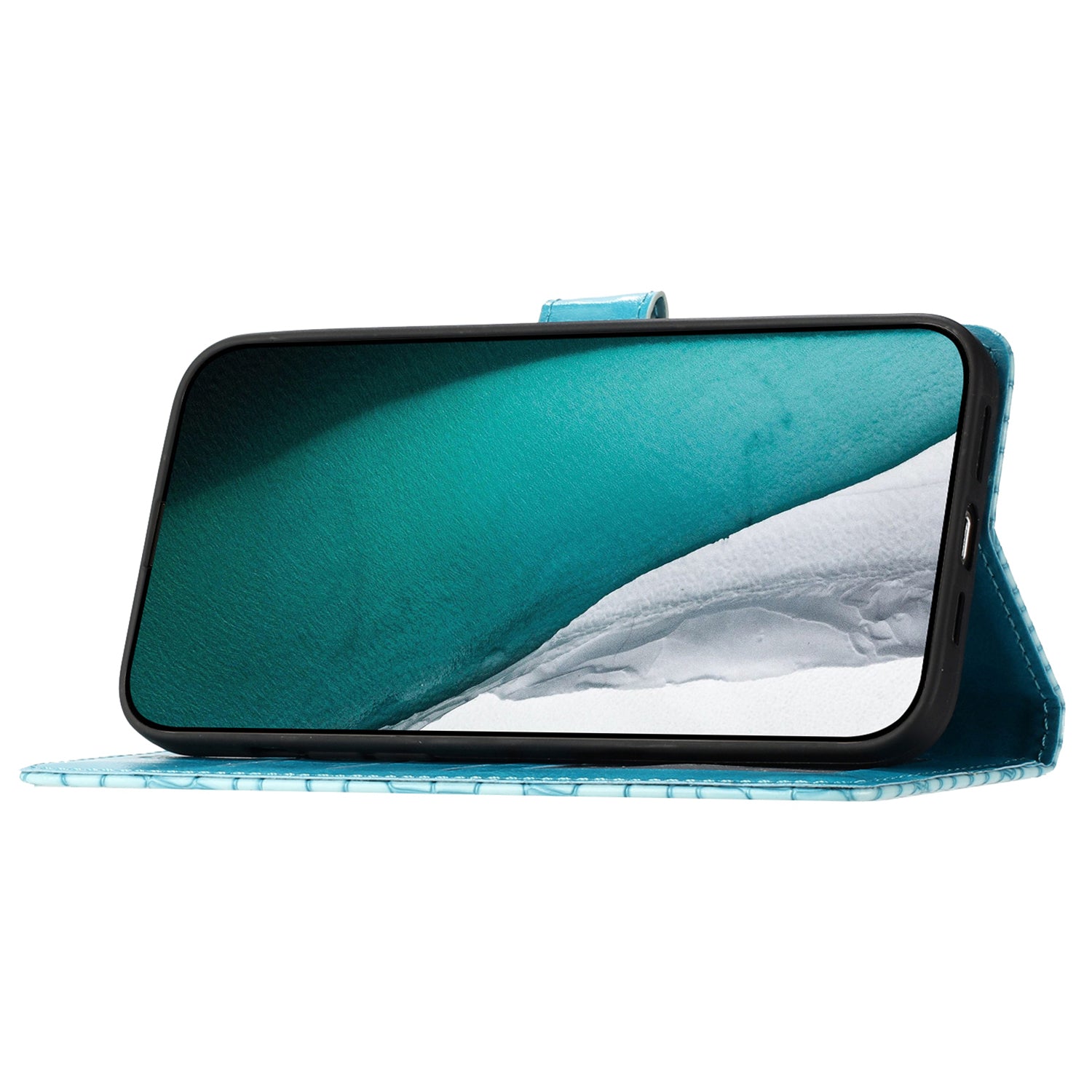 For Samsung Galaxy A02s (164.2x75.9x9.1mm) F02s Leather Wallet Stand Cover Crocodile Texture Phone Case