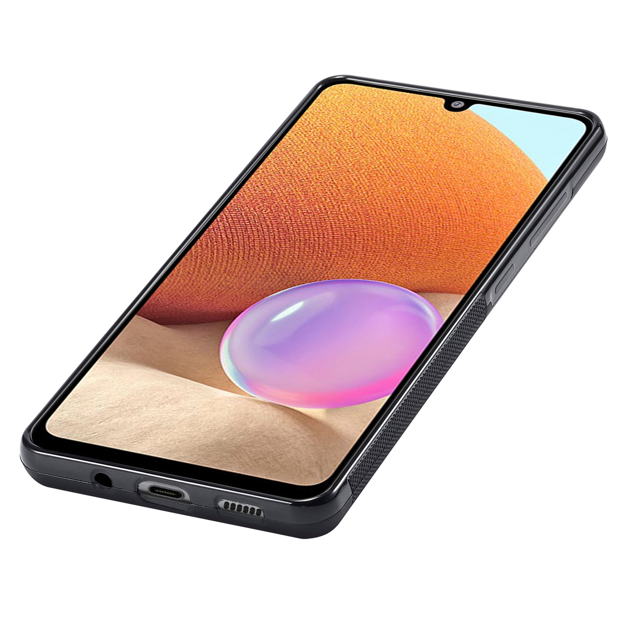 LC.IMEEKE Phone Case for Samsung Galaxy A32 4G (EU Version) Anti-drop Carbon Fiber Texture PU Leather Coated TPU+EVA Cover