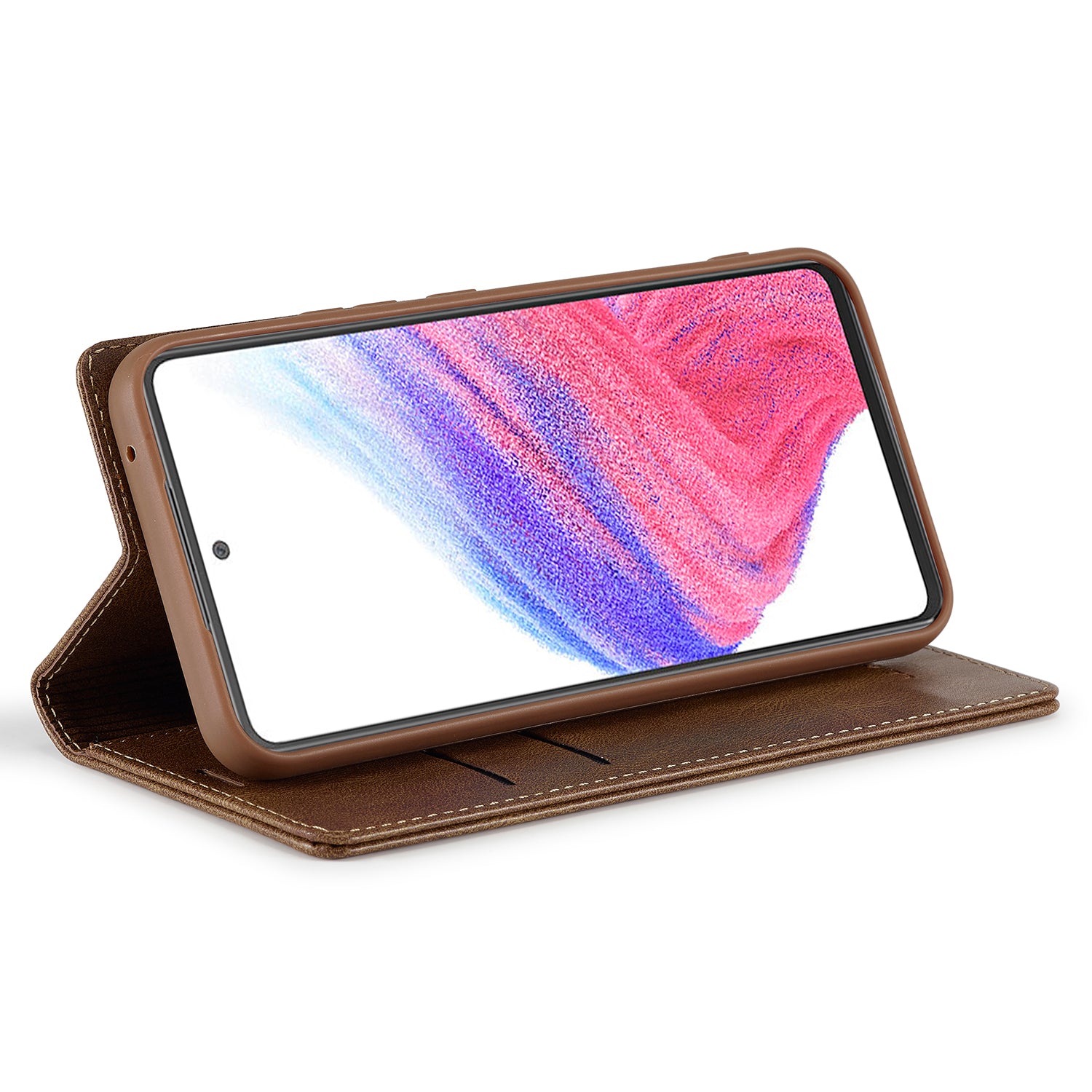 LC.IMEEKE For Samsung Galaxy S23 FE PU Leather RFID Blocking Case Wallet Stand Flip Phone Cover