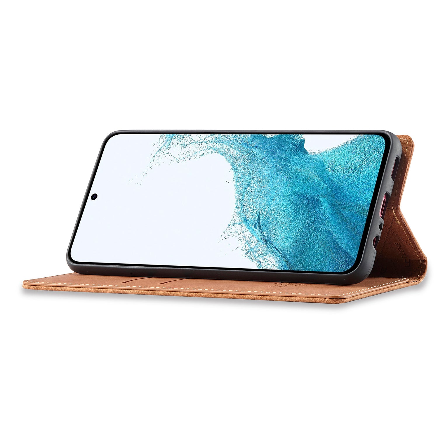 LC.IMEEKE Phone Case for Samsung Galaxy S23 FE Microfiber Leather Stand Wallet Cover
