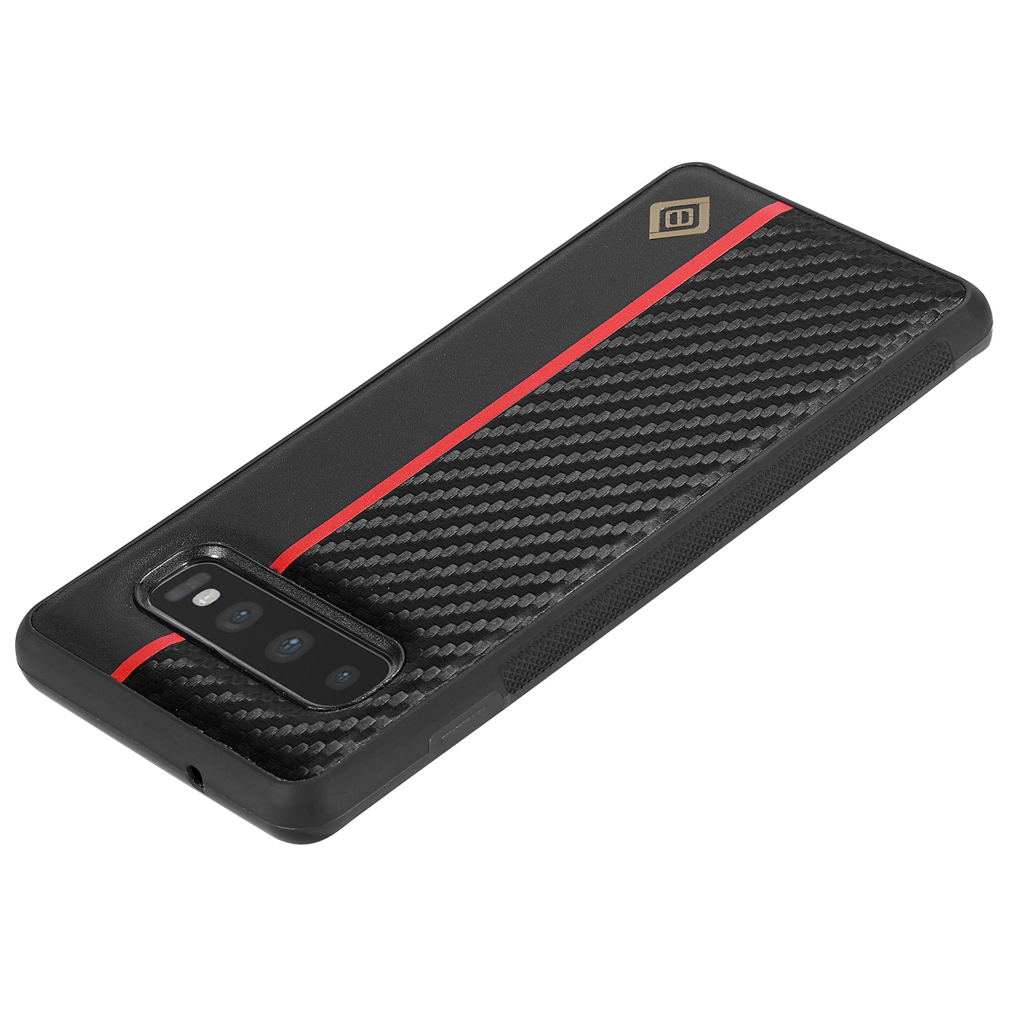 LC.IMEEKE For Samsung Galaxy S10 Plus PU Leather+TPU+EVA Case Carbon Fiber Texture Protective Phone Cover