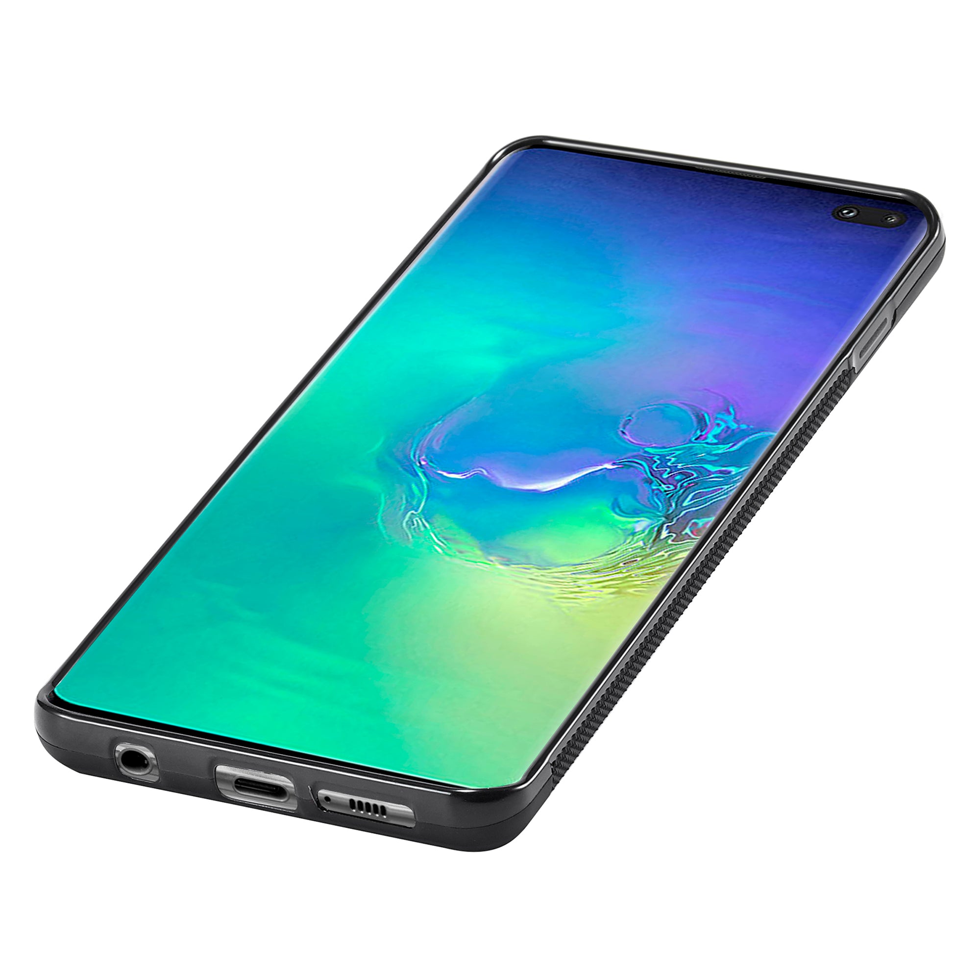 LC.IMEEKE For Samsung Galaxy S10 Plus PU Leather+TPU+EVA Case Carbon Fiber Texture Protective Phone Cover