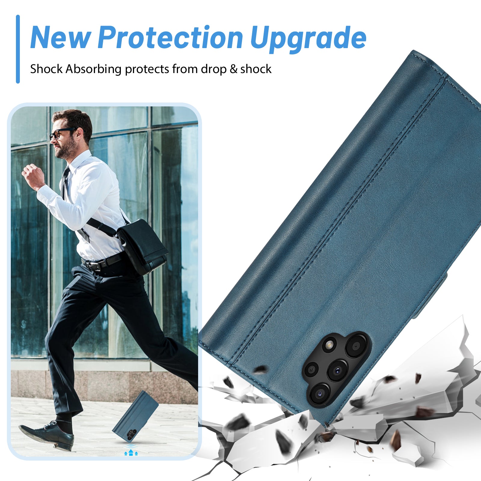 LC.IMEEKE Phone Case for Samsung Galaxy A13 4G 5G A04 4G A04s 4G PU Leather Stand Wallet Cover