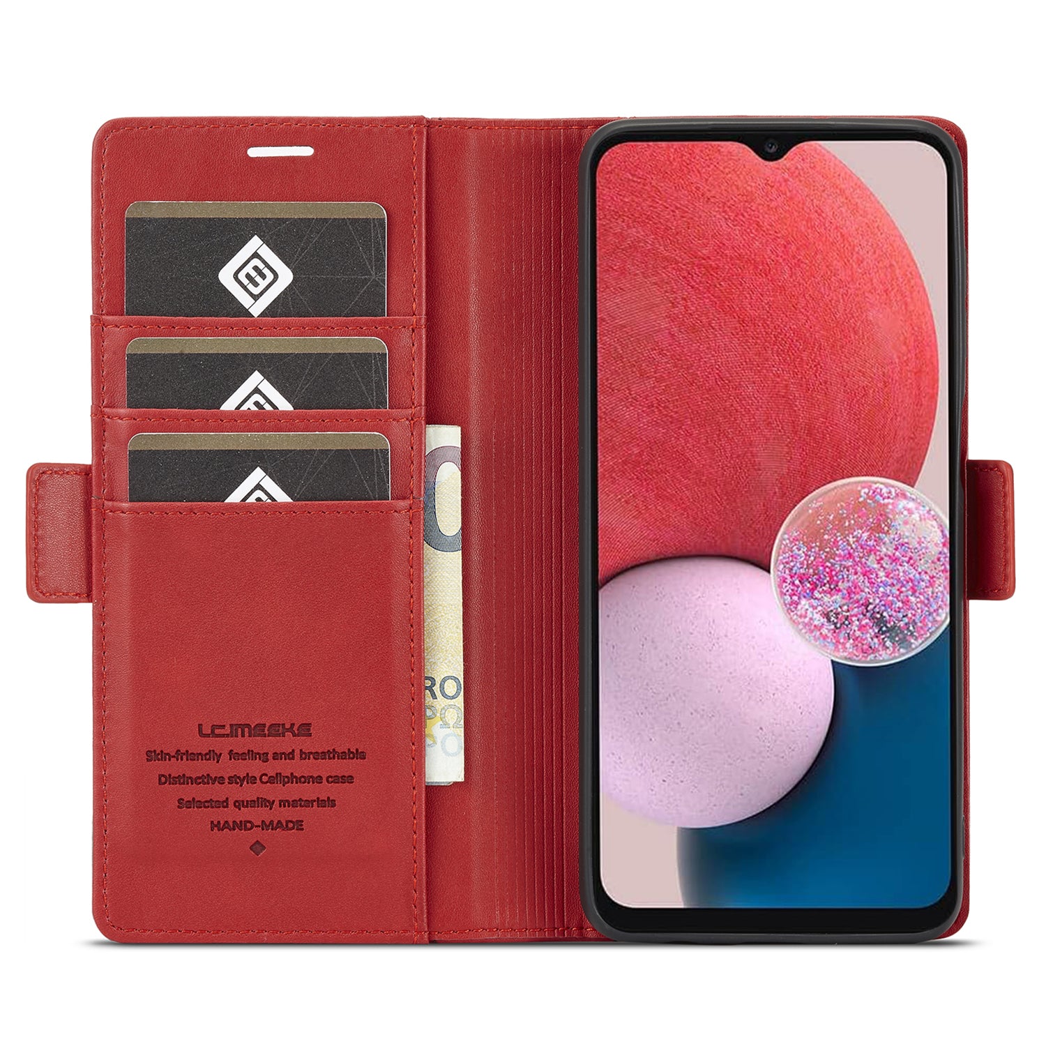 LC.IMEEKE Phone Case for Samsung Galaxy A13 4G 5G A04 4G A04s 4G PU Leather Stand Wallet Cover