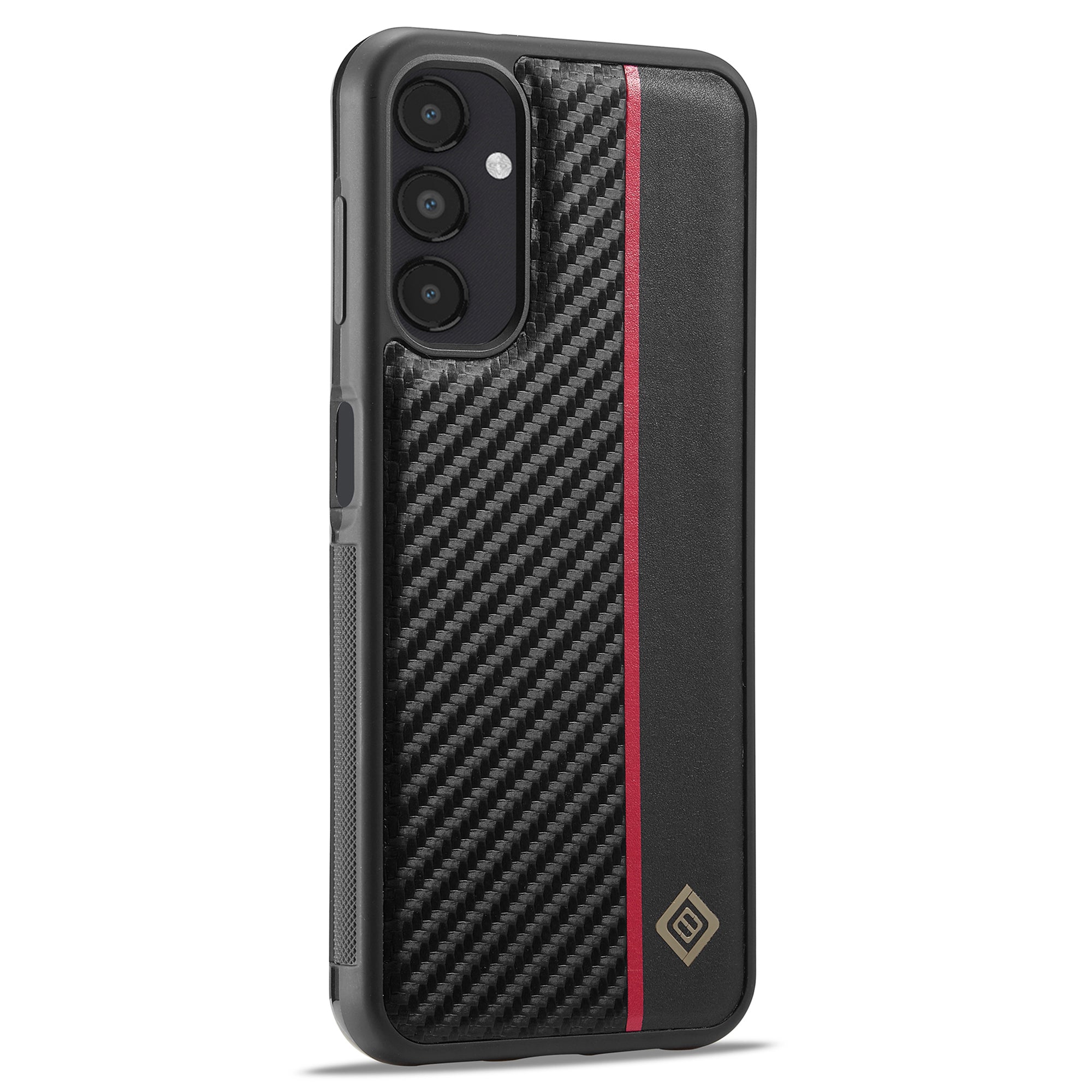 LC.IMEEKE pouzdro s texturou z uhlíkových vláken pro Samsung Galaxy A14 4G / 5G, kryt telefonu potažený PU kůží TPU+EVA tlumením nárazů