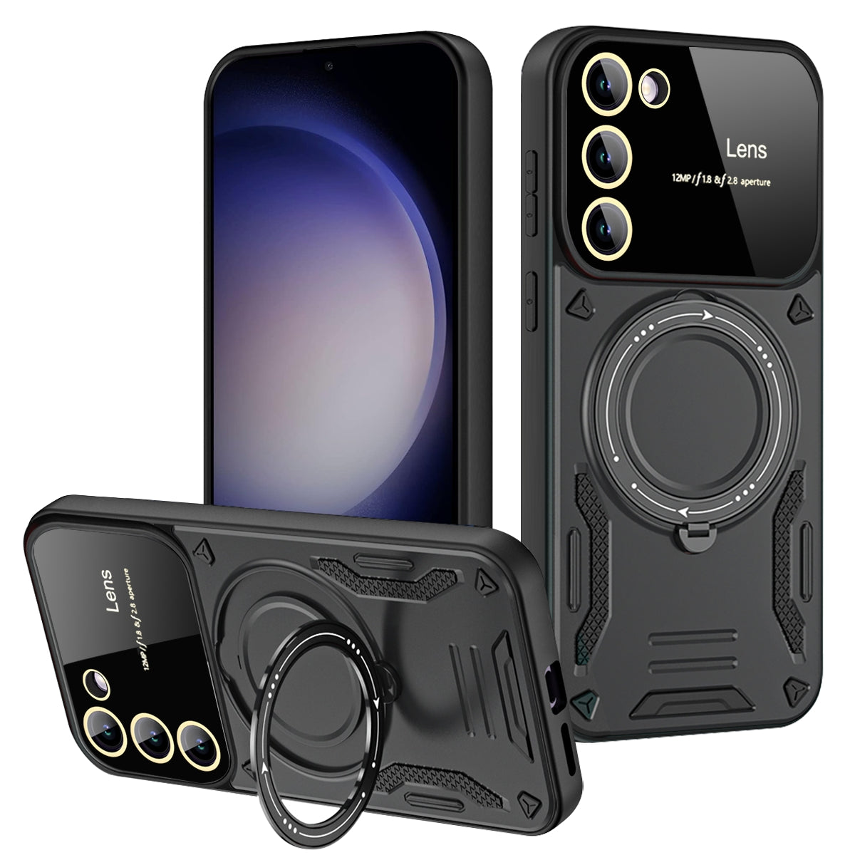 Kickstand Phone Case for Samsung Galaxy S23 PC TPU Back Cover Compatible with MagSafe