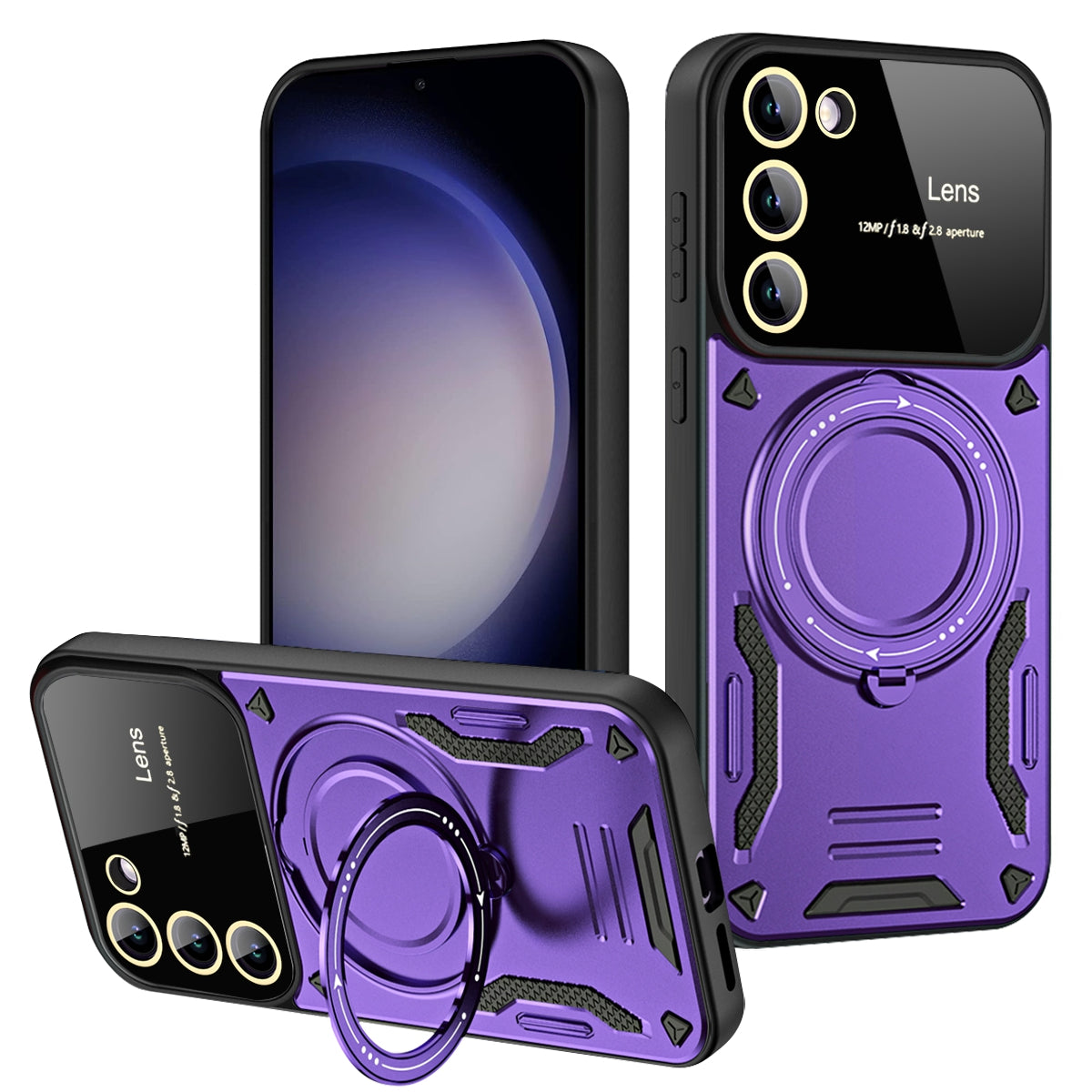 Kickstand Phone Case for Samsung Galaxy S23 PC TPU Back Cover Compatible with MagSafe