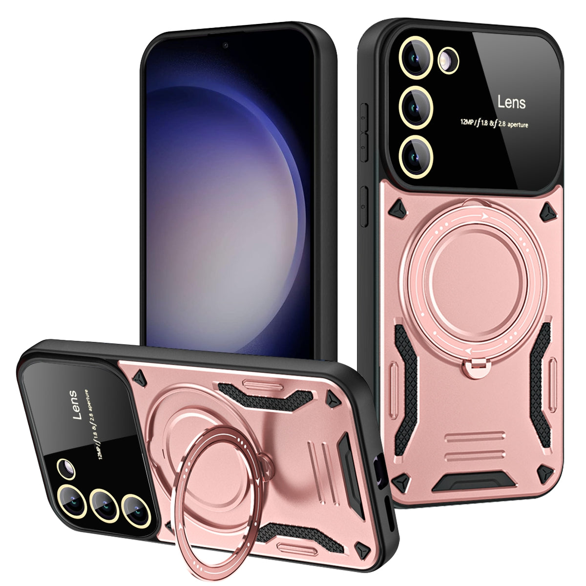 Kickstand Phone Case for Samsung Galaxy S23 PC TPU Back Cover Compatible with MagSafe