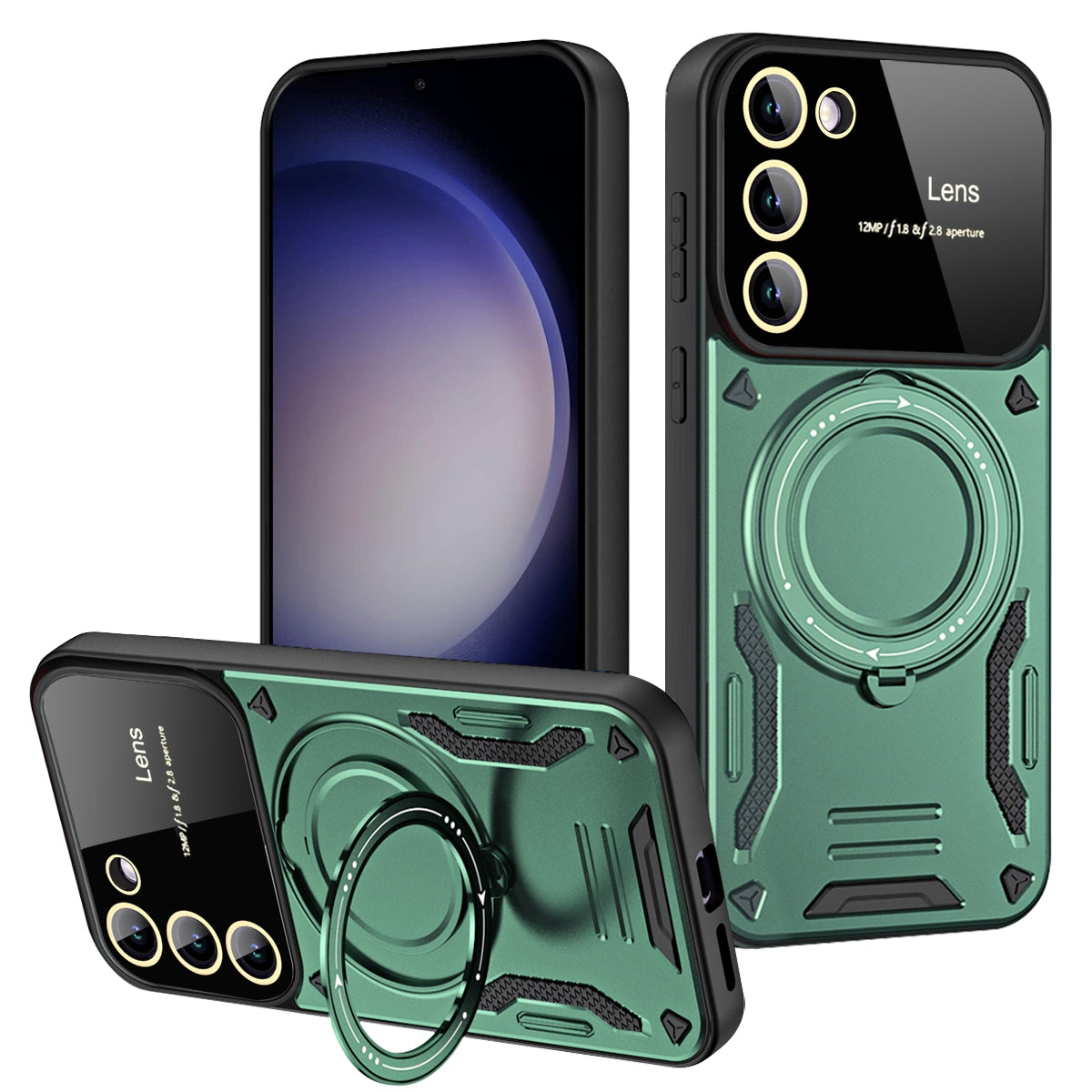 Kickstand Phone Case for Samsung Galaxy S23 PC TPU Back Cover Compatible with MagSafe