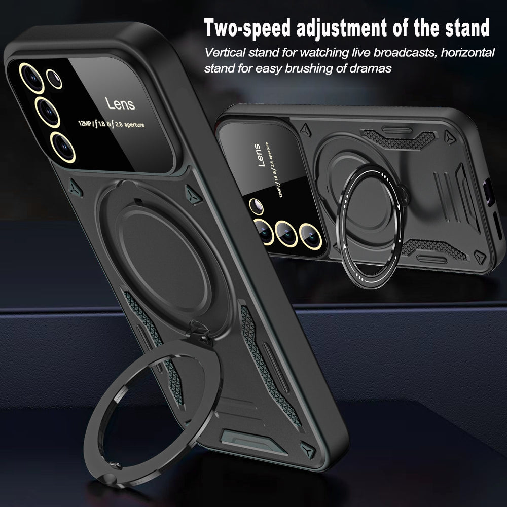 Kickstand Phone Case for Samsung Galaxy S23 PC TPU Back Cover Compatible with MagSafe