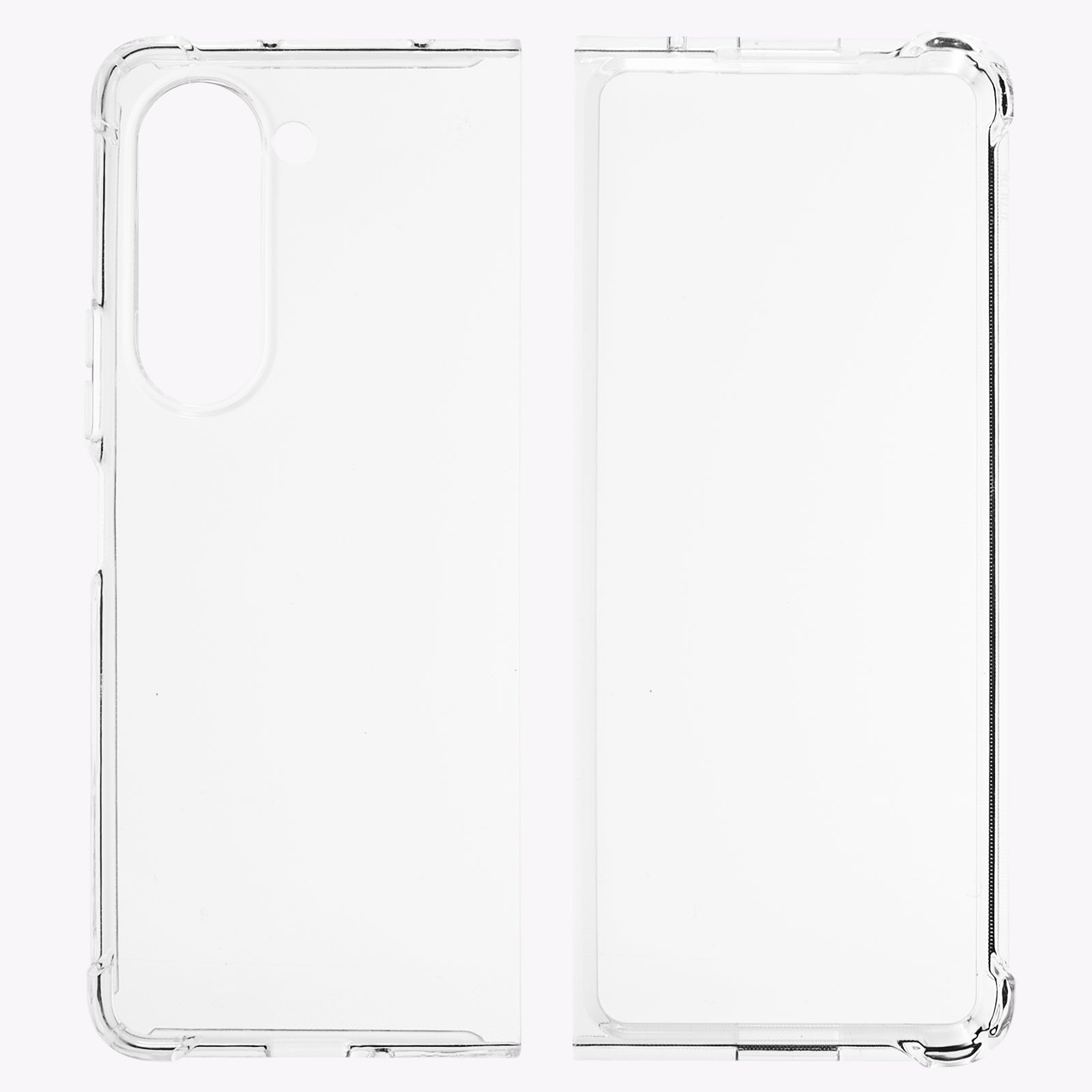 For Samsung Galaxy Z Fold5 5G Transparent Phone Case Flexible TPU Four Corners Reinforced Protective Cover