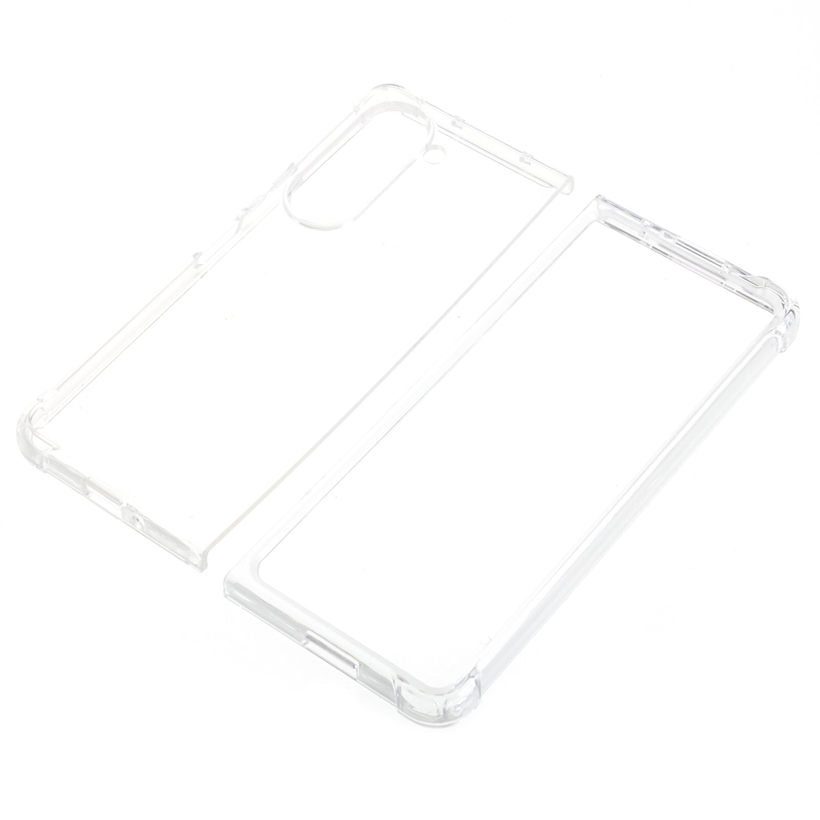 For Samsung Galaxy Z Fold5 5G Transparent Phone Case Flexible TPU Four Corners Reinforced Protective Cover