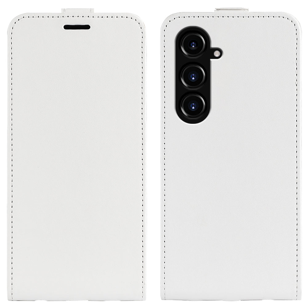 For Samsung Galaxy S23 FE Vertical Flip PU Leather Phone Case Card Holder Drop-proof Cover