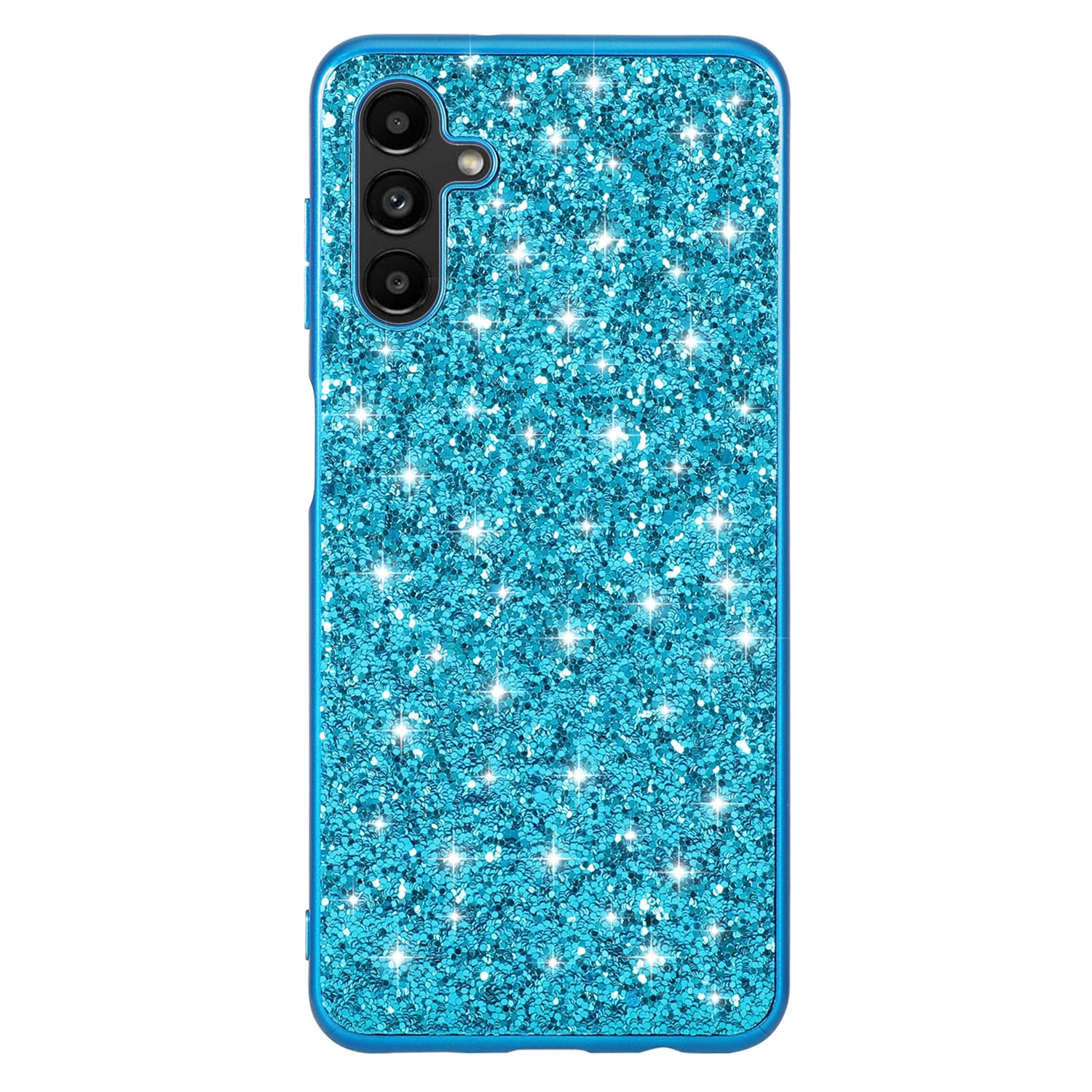 For Samsung Galaxy A24 4G Glitter Sequins Phone Case Electroplating TPU Frame PC Back Phone Cover