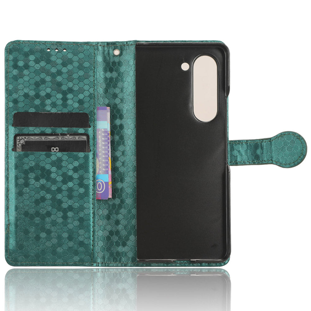 Wallet Shell for Samsung Galaxy Z Fold5 5G Imprinted Dot Pattern Phone Cover PU Leather Stand Case