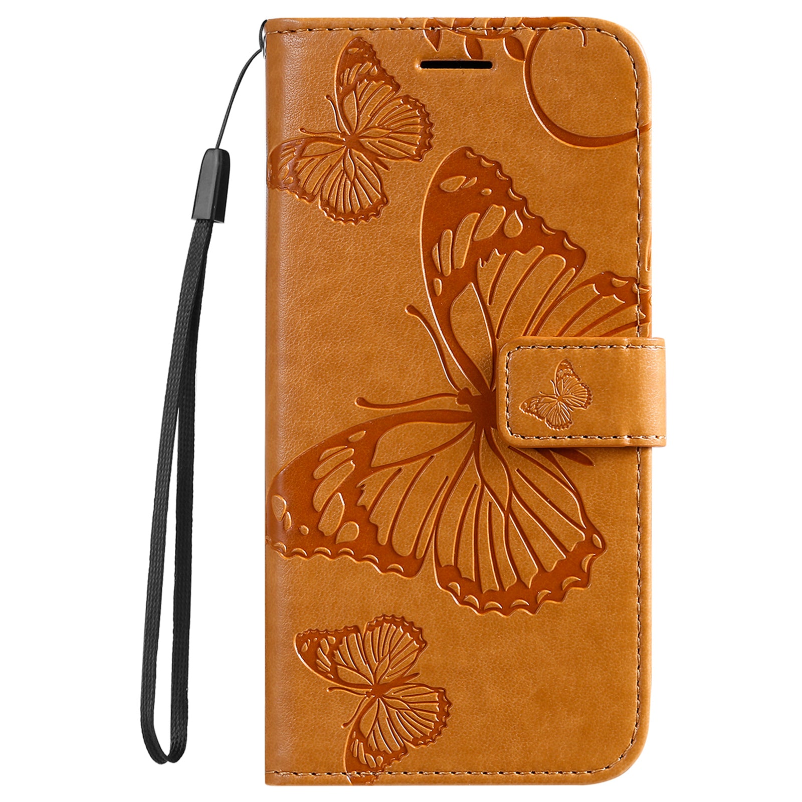 KT Imprinting Flower Series-2 For Samsung Galaxy A25 5G Phone Stand Case Butterfly Imprint PU Leather Cover Wallet