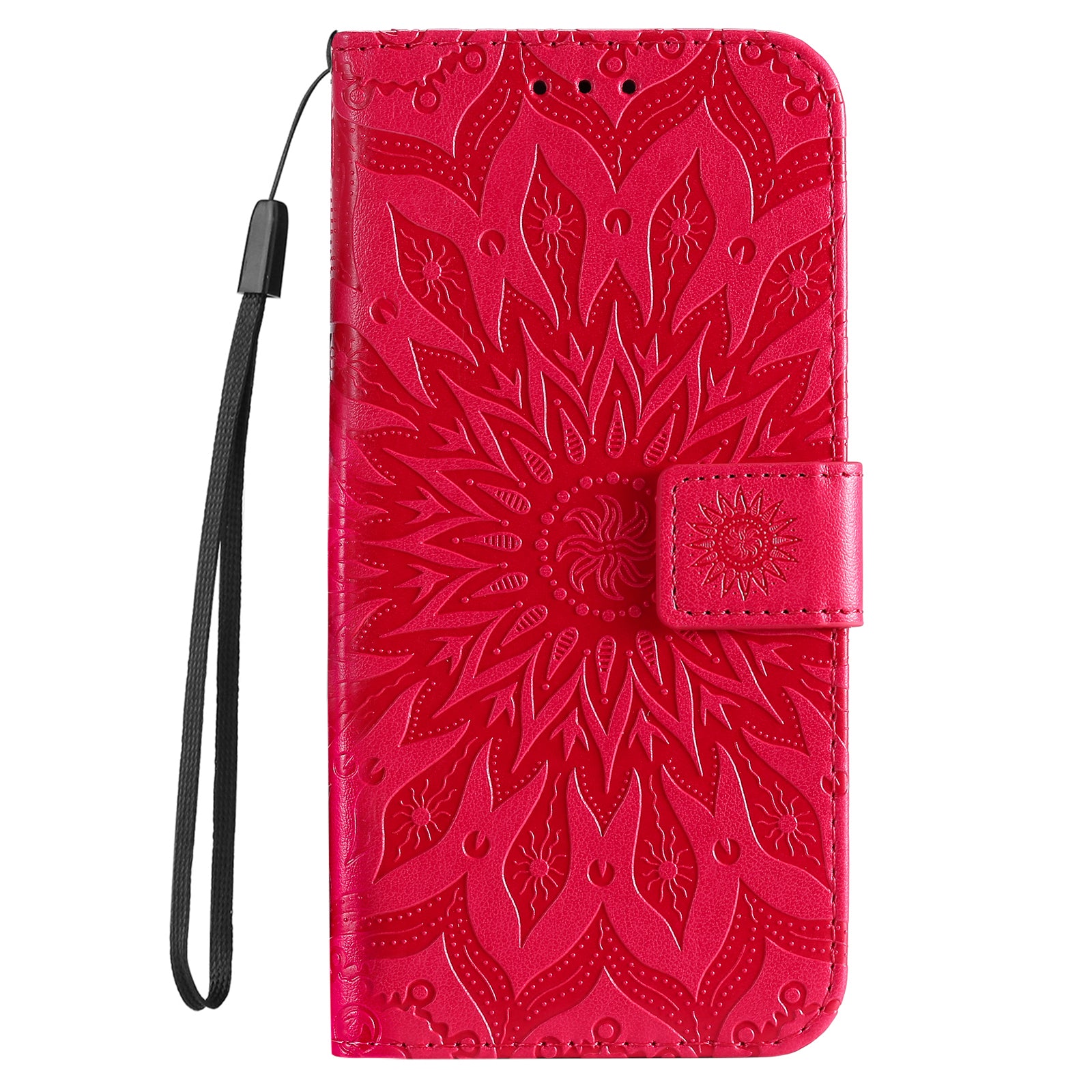 KT Imprinting Flower Series-1 For Samsung Galaxy A25 5G PU Leather Wallet Flip Stand Phone Cover Anti-Scratch Case Shell