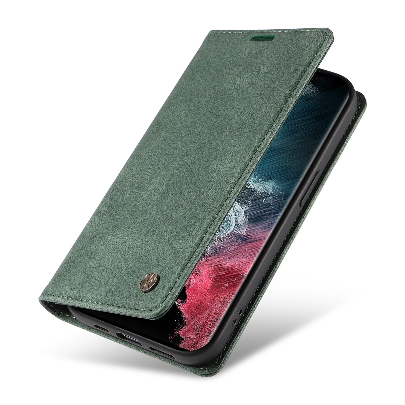 YIKATU YK-004 Skin-touch Leather Cover for Samsung Galaxy S22 Ultra 5G Stand Shell Wallet Phone Case