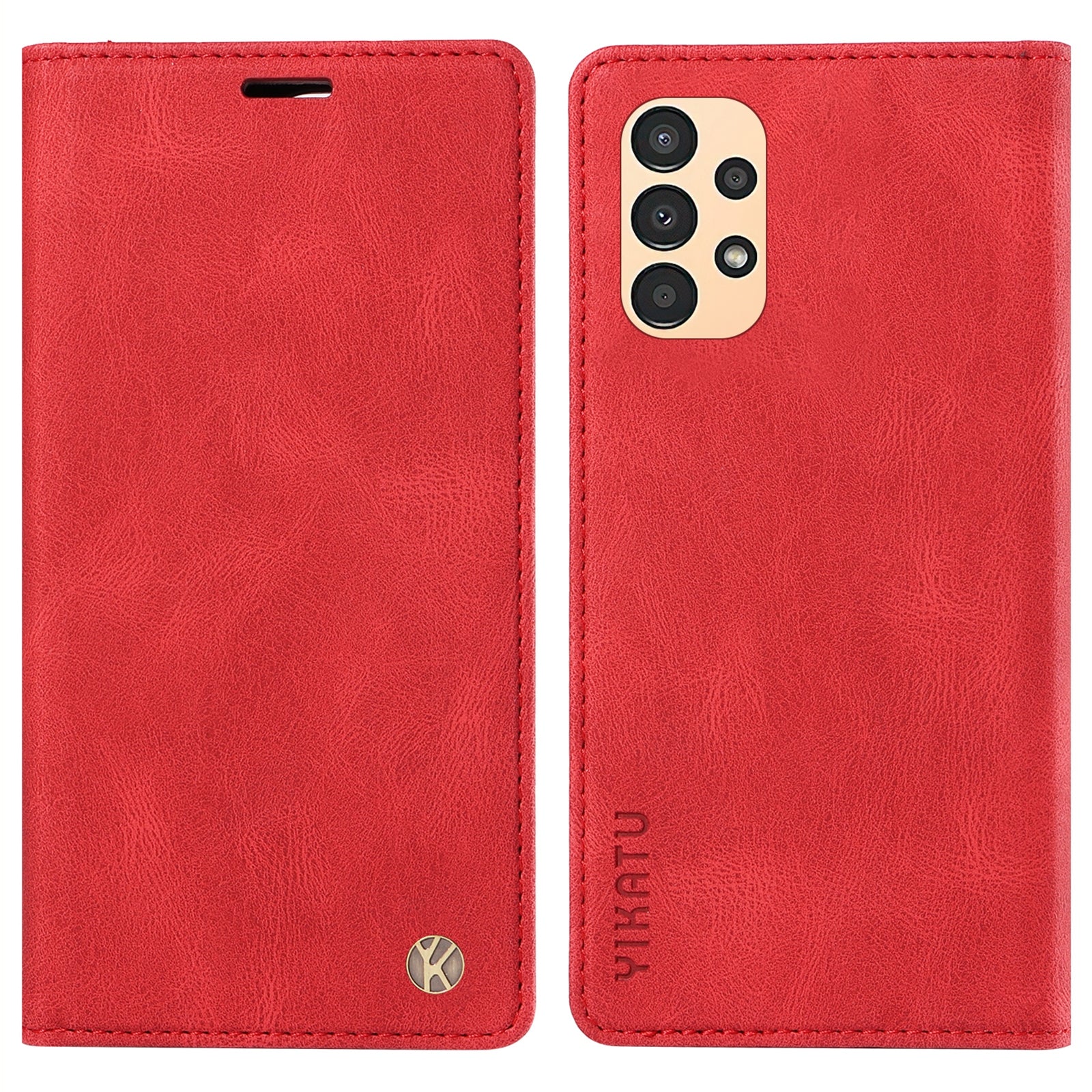 YIKATU YK-004 Stand Cover for Samsung Galaxy A73 5G Magnetic Auto-absorb Leather Phone Wallet Case
