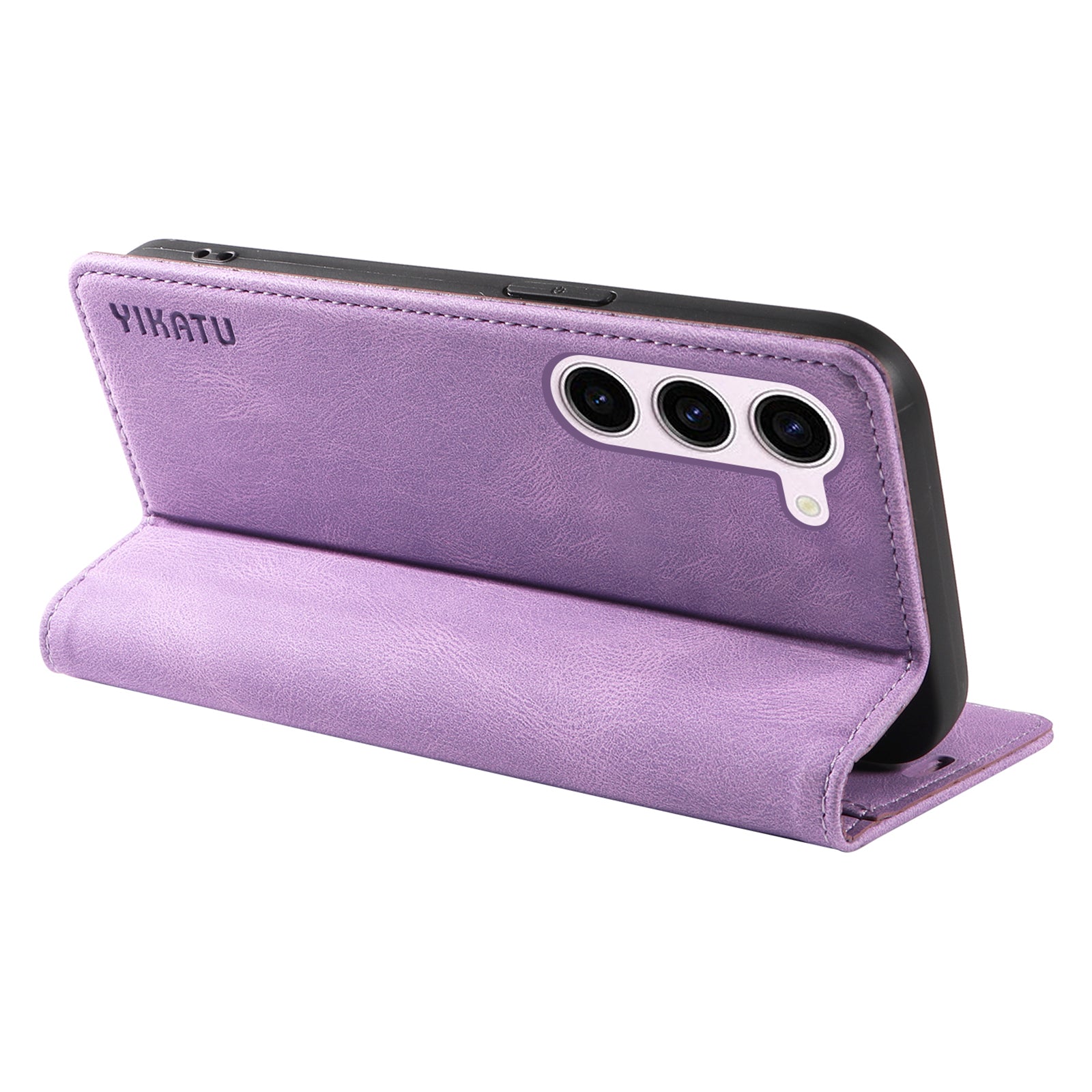 YIKATU YK-004 For Samsung Galaxy S23 Anti-scratch Leather Cover Stand Wallet Skin-touch Phone Case